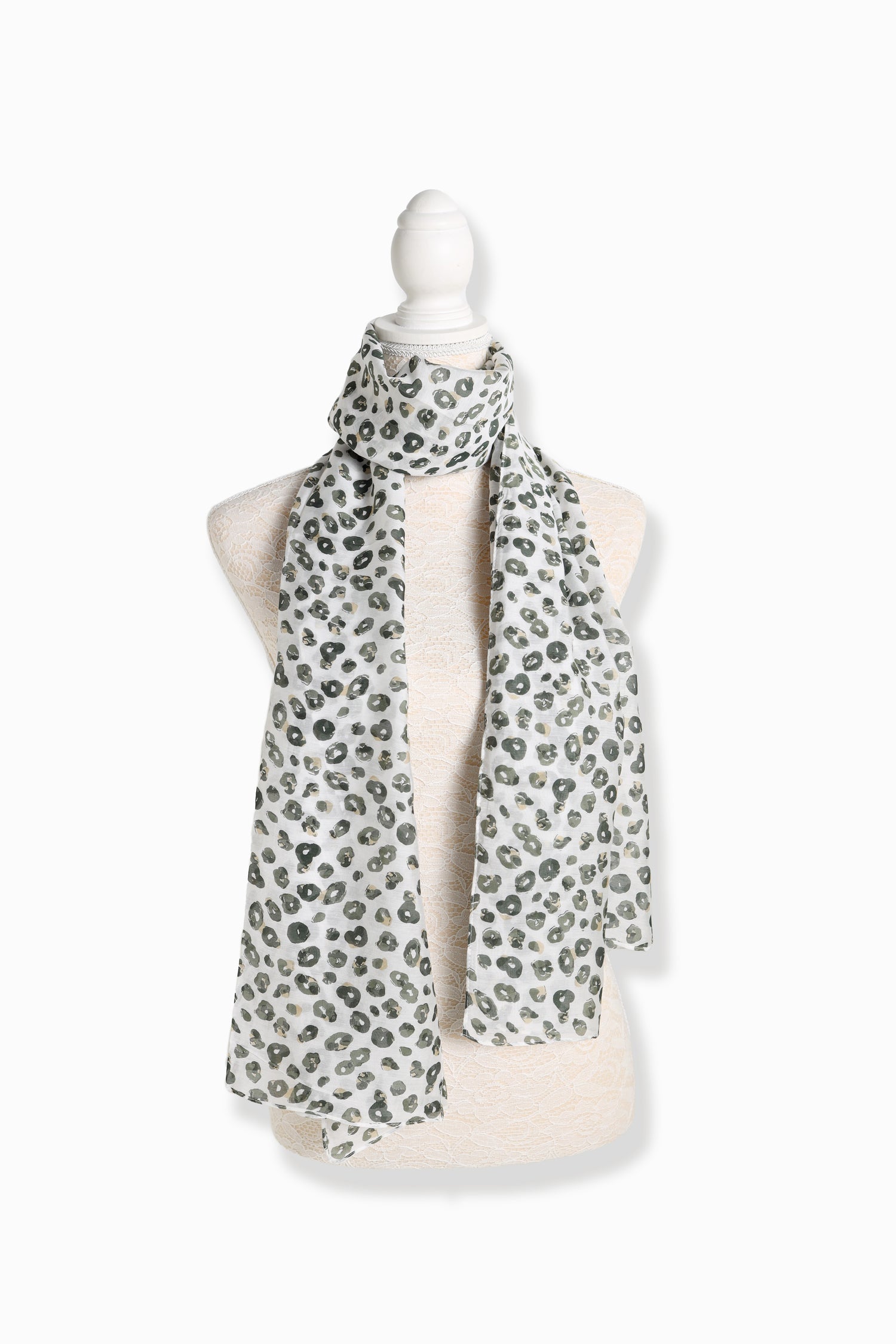 Watercolor Leopard Long Scarf