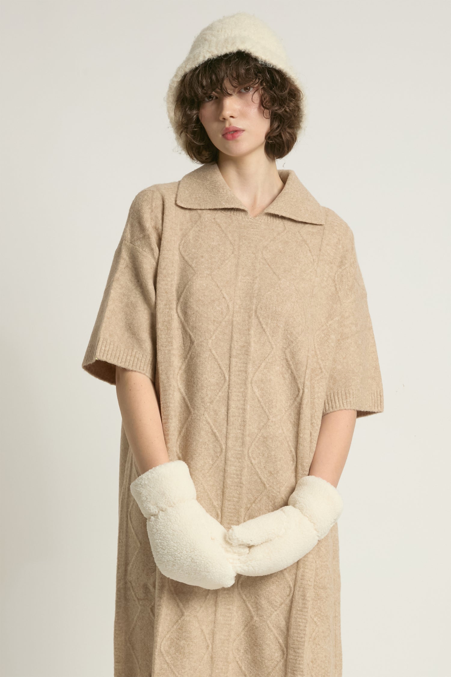 Sherpa Teddy Mittens