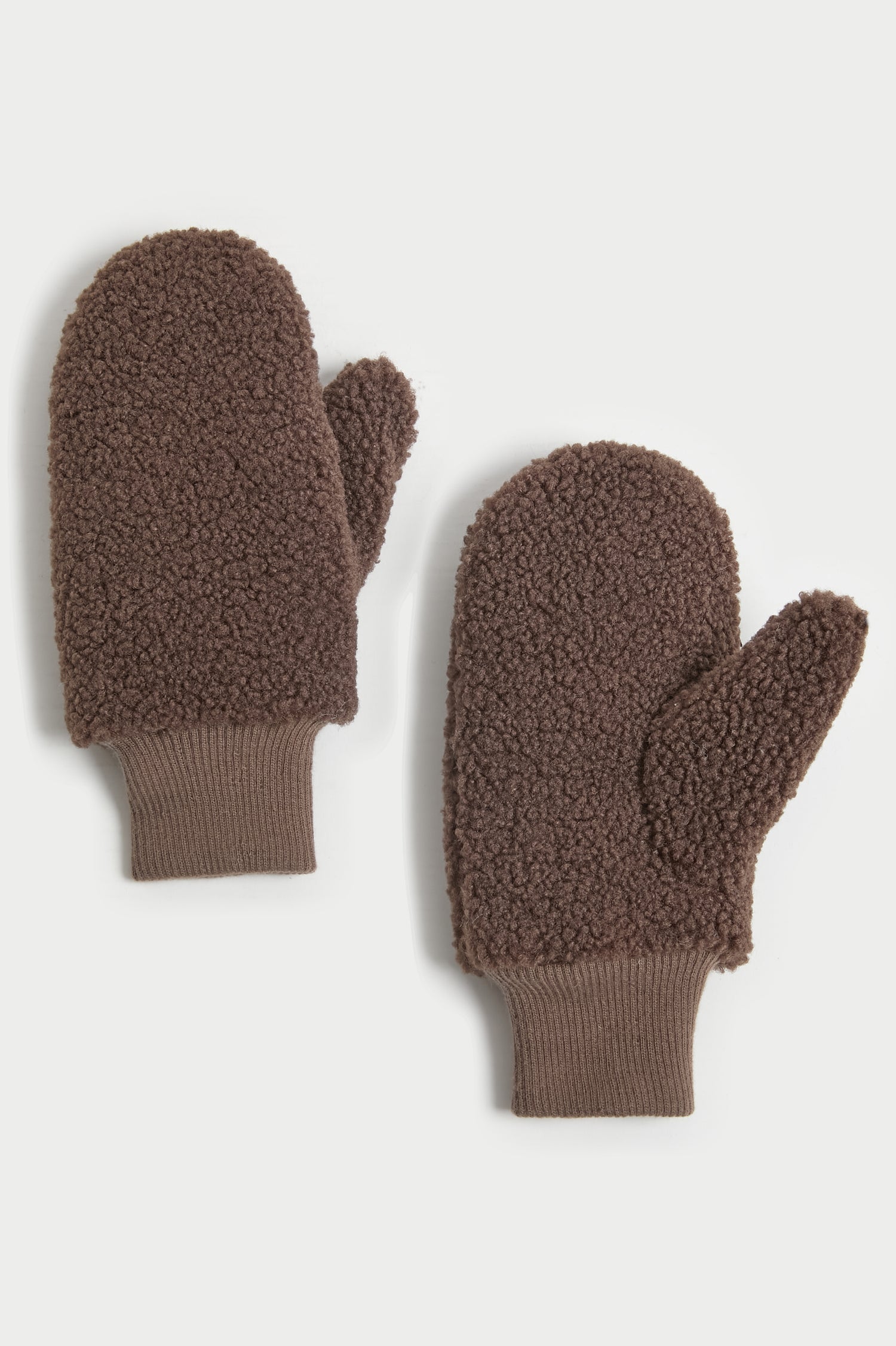 Bouclé Teddy Mittens