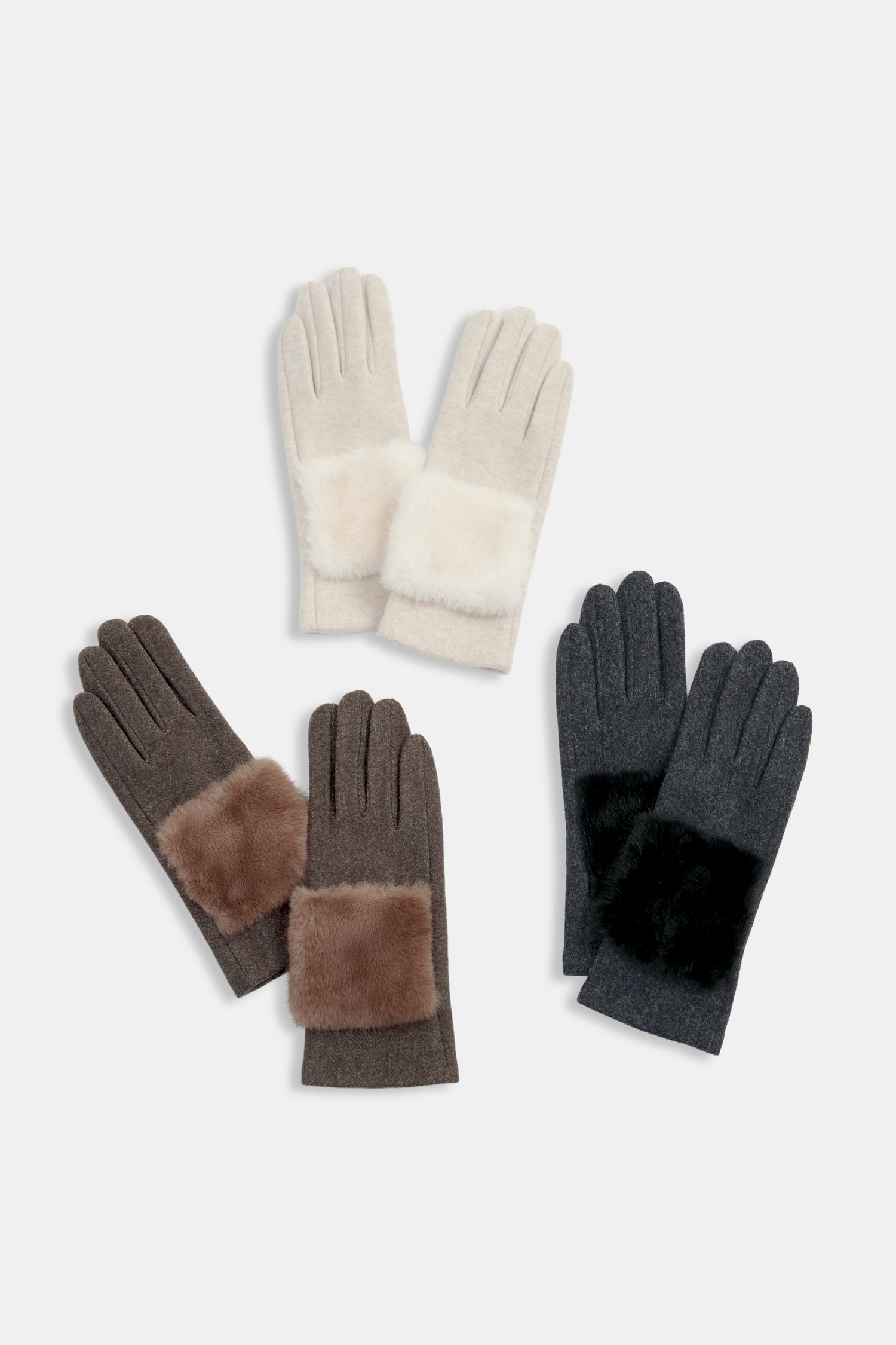Chic Fur Trim Gloves