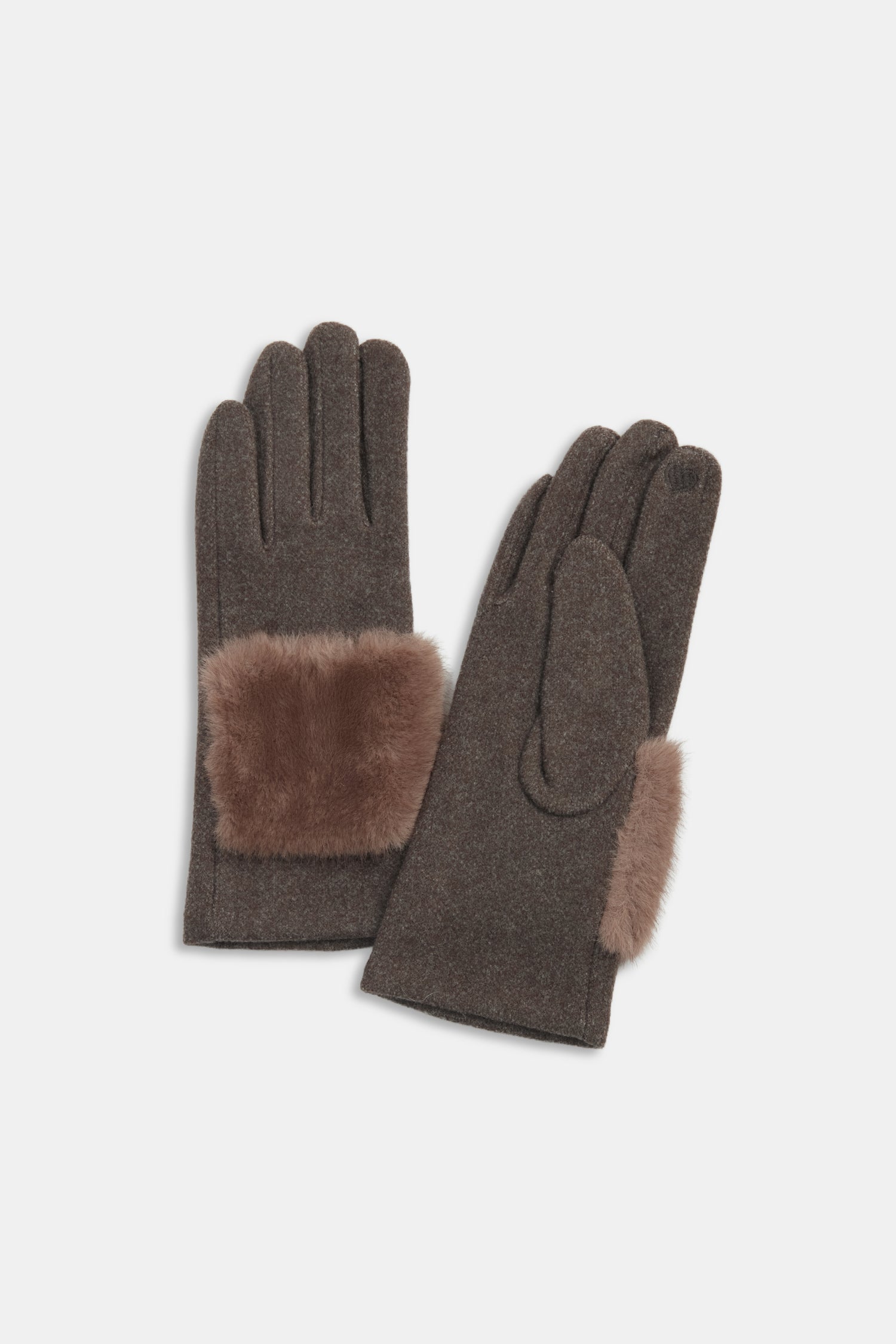Chic Fur Trim Gloves