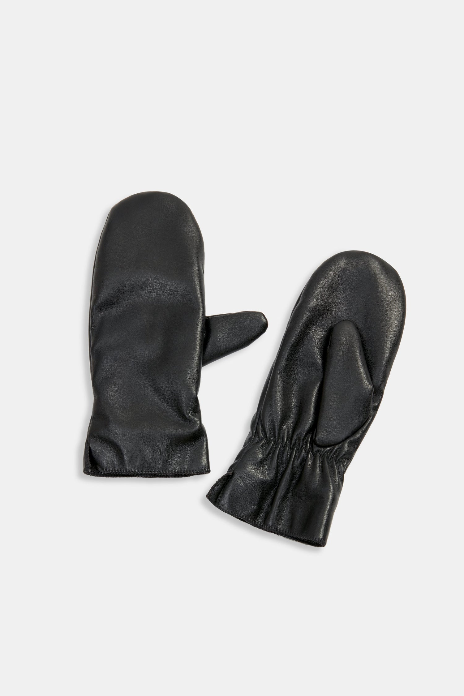 Faux Leather Mittens