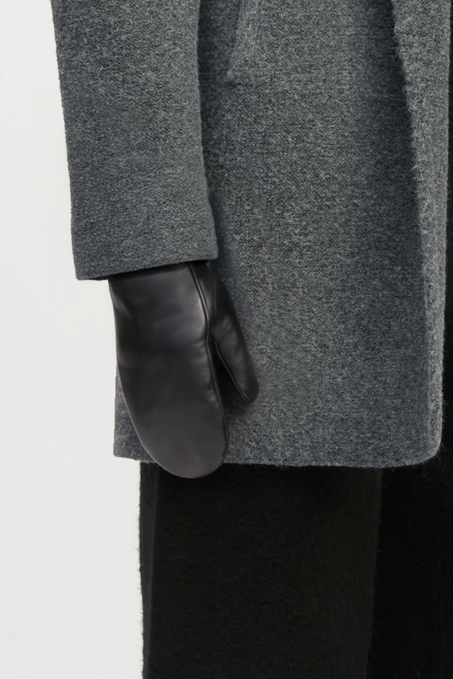 Faux Leather Mittens