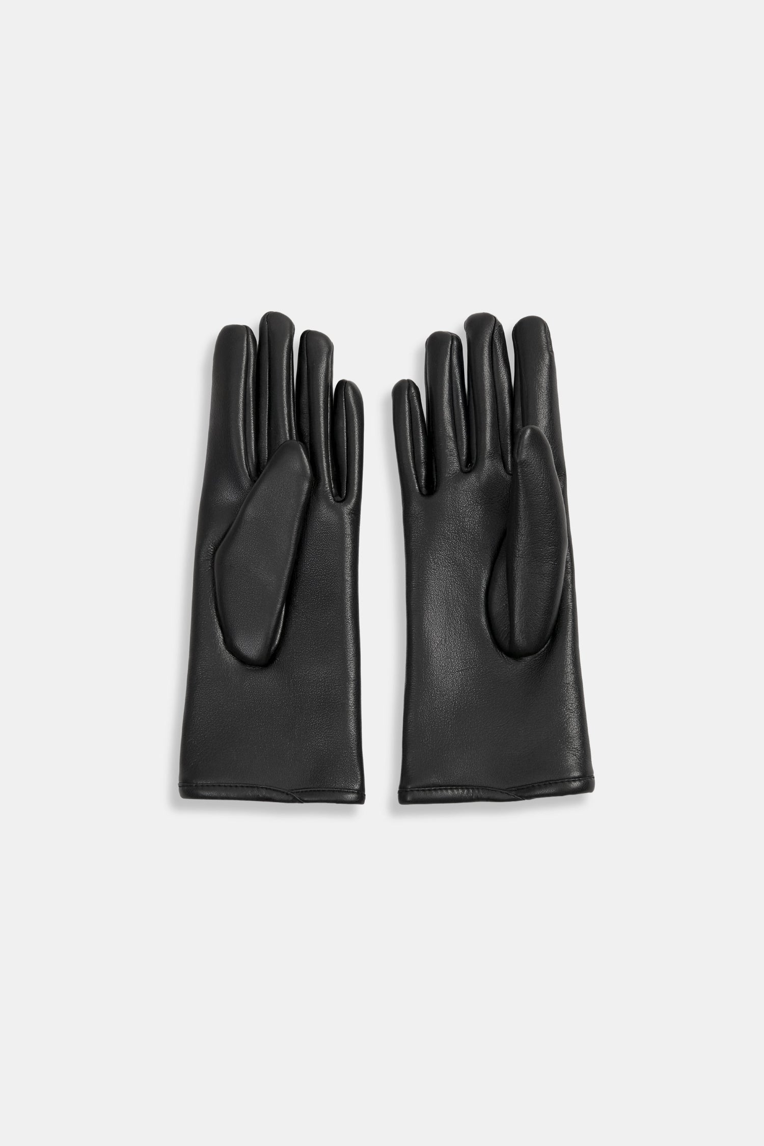 Bow Detail Leather Gloves