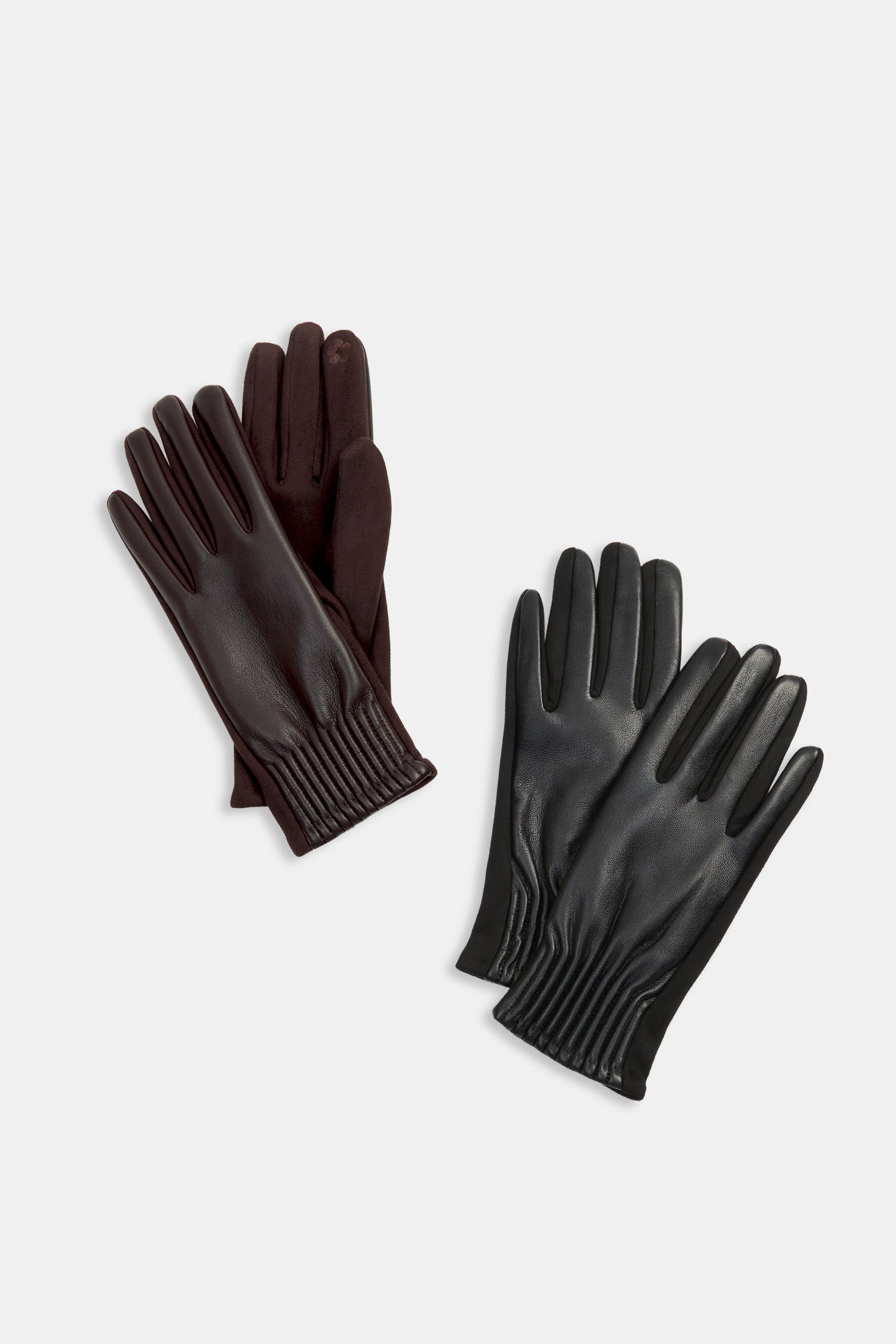 Shirred Mixed Gloves