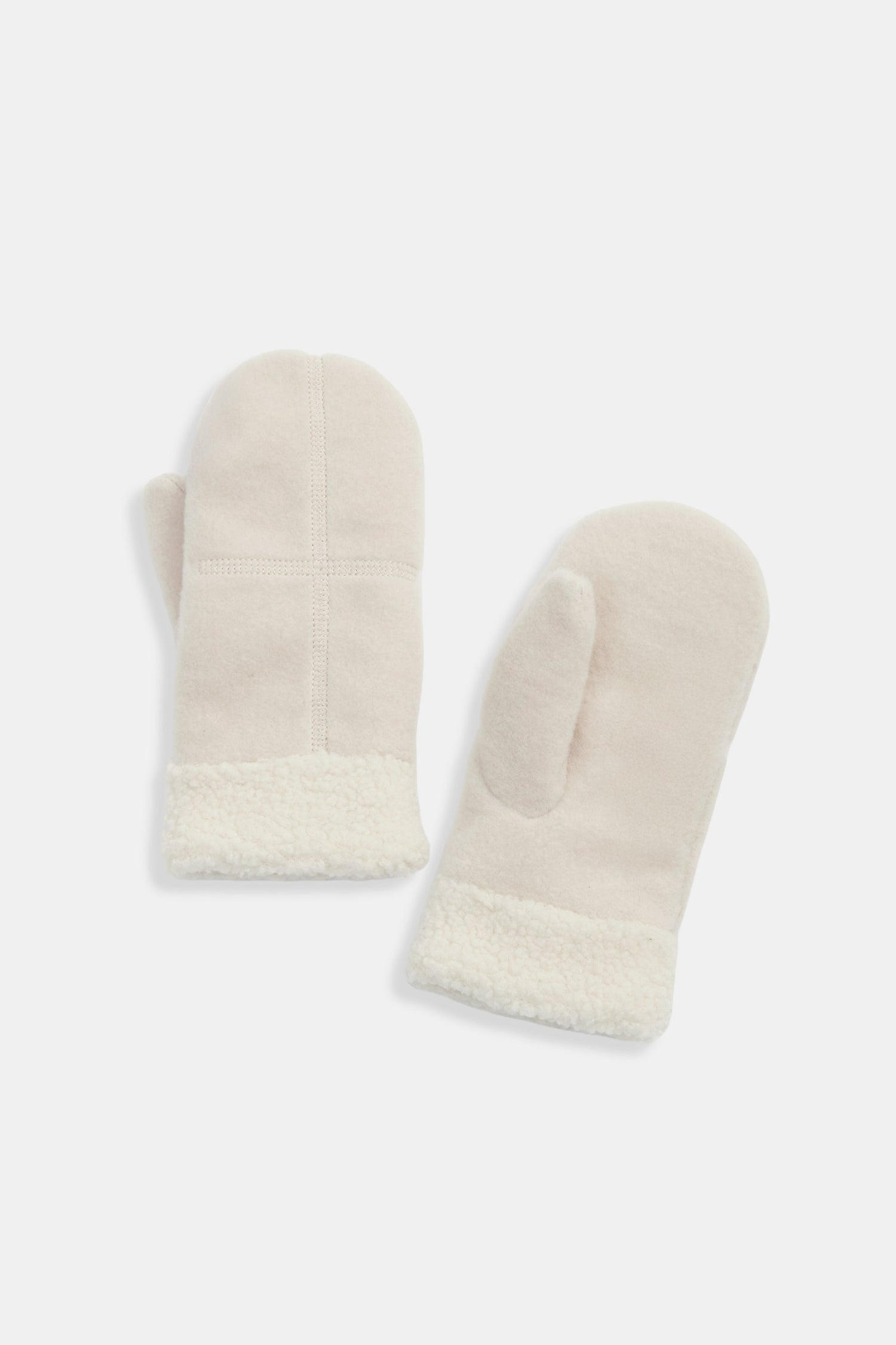Sherpa Trim Cross Mittens