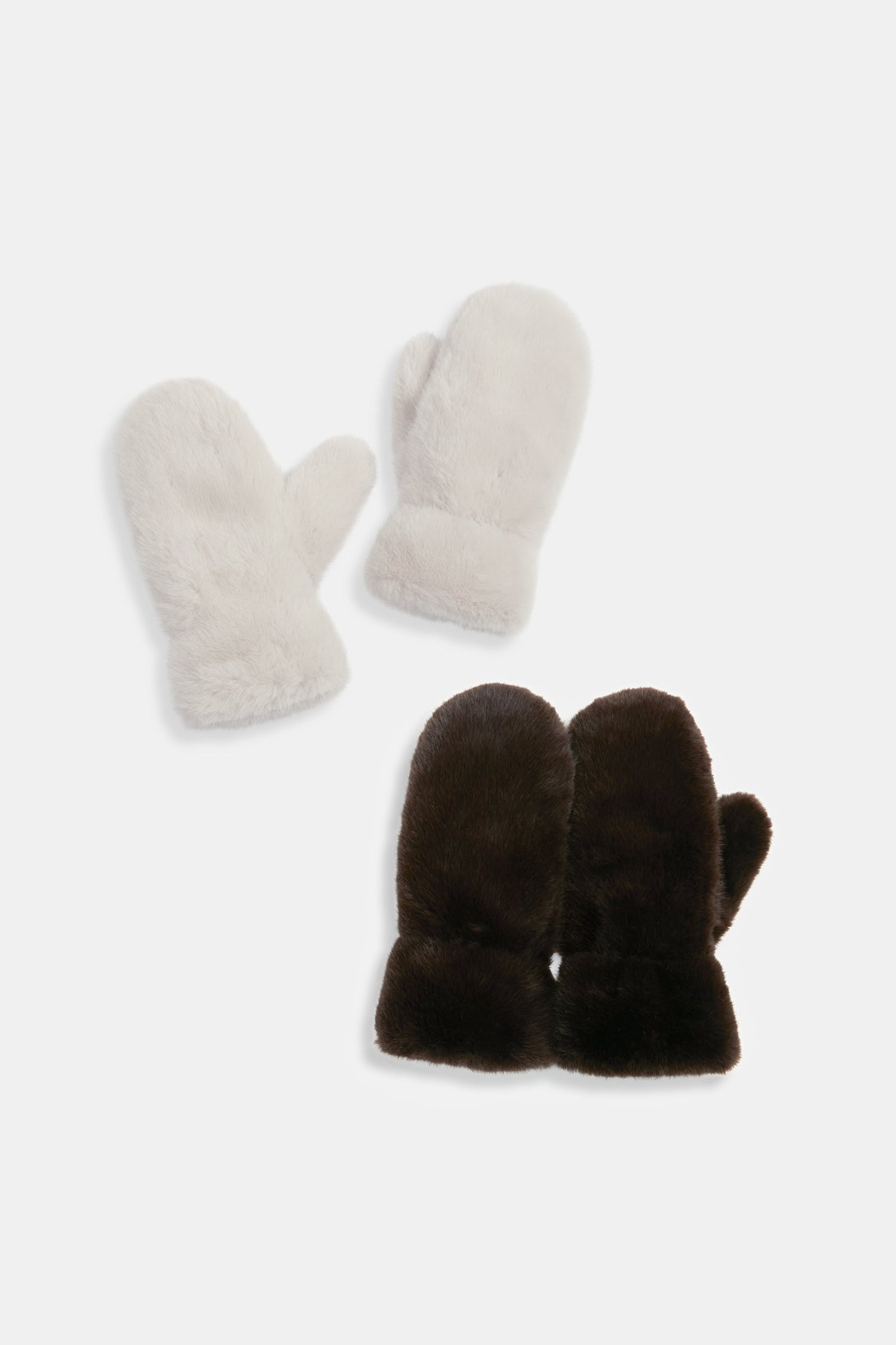 Plush Faux Fur Mittens