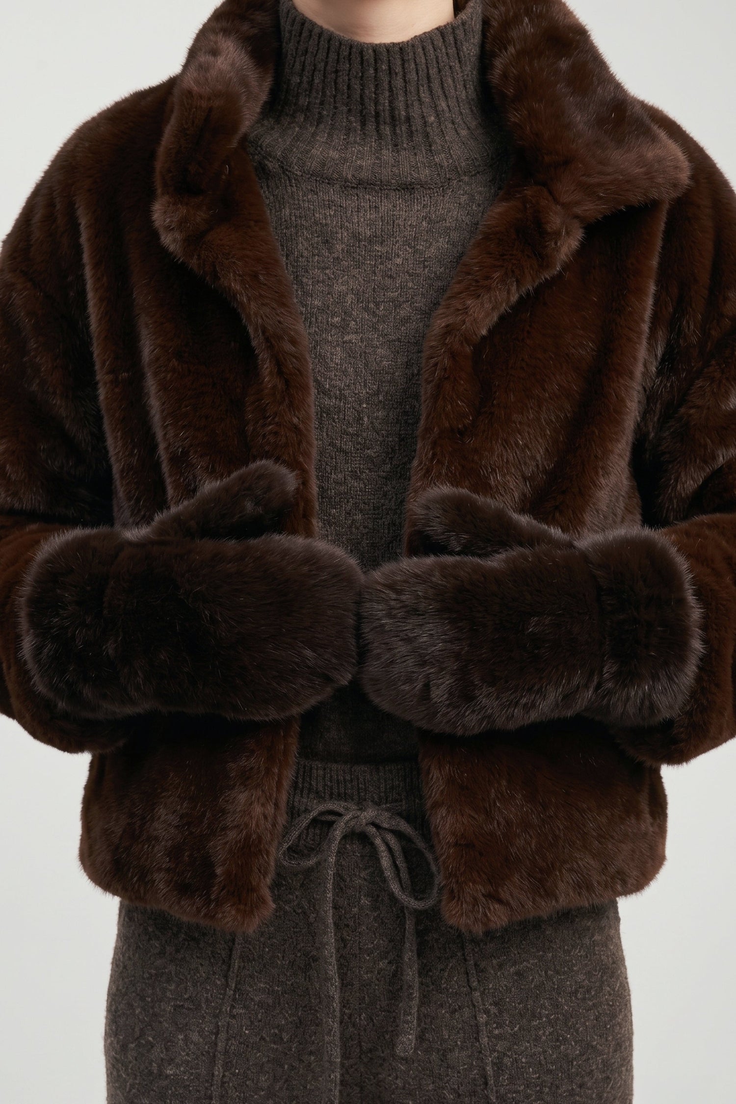 Plush Faux Fur Mittens