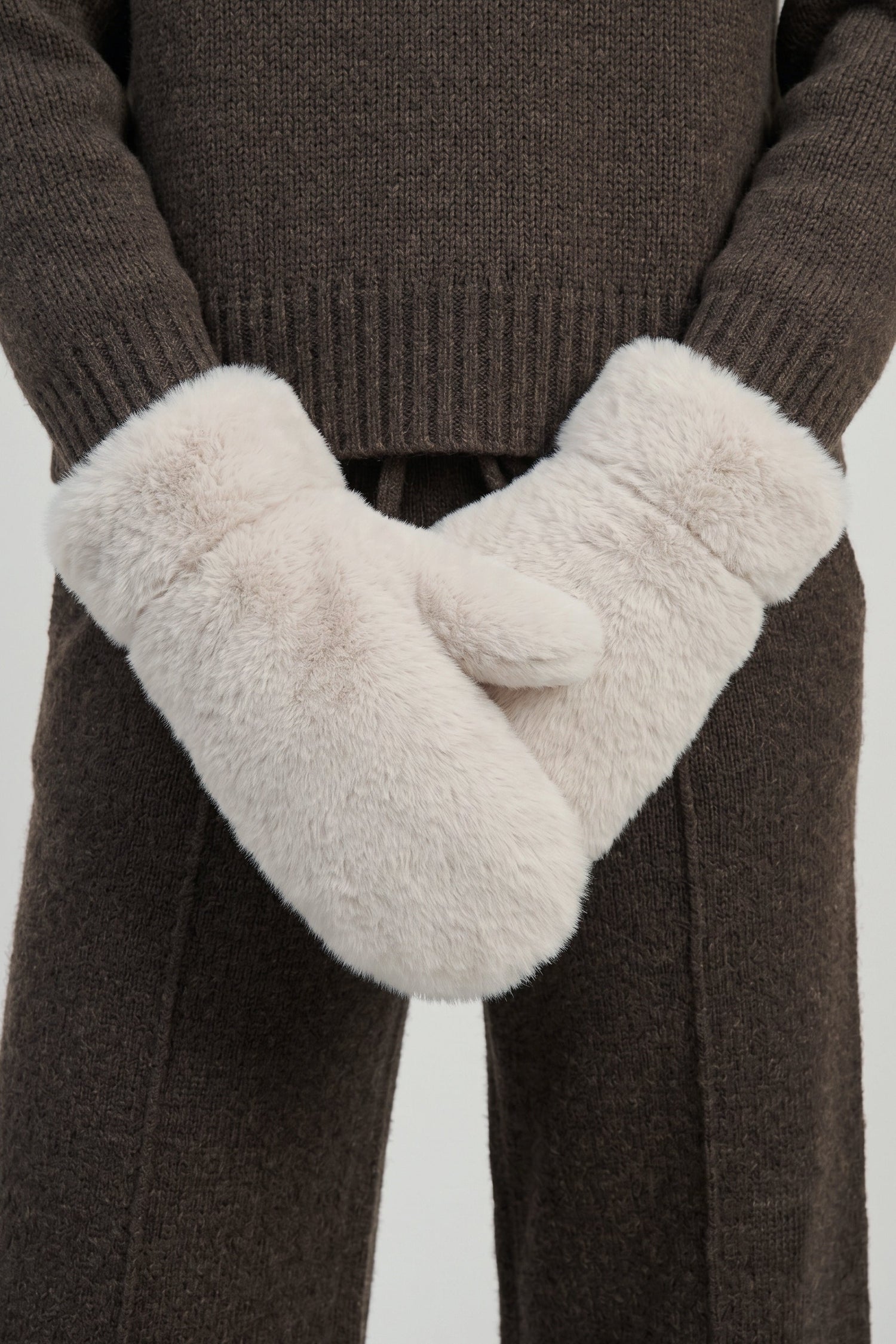 Plush Faux Fur Mittens