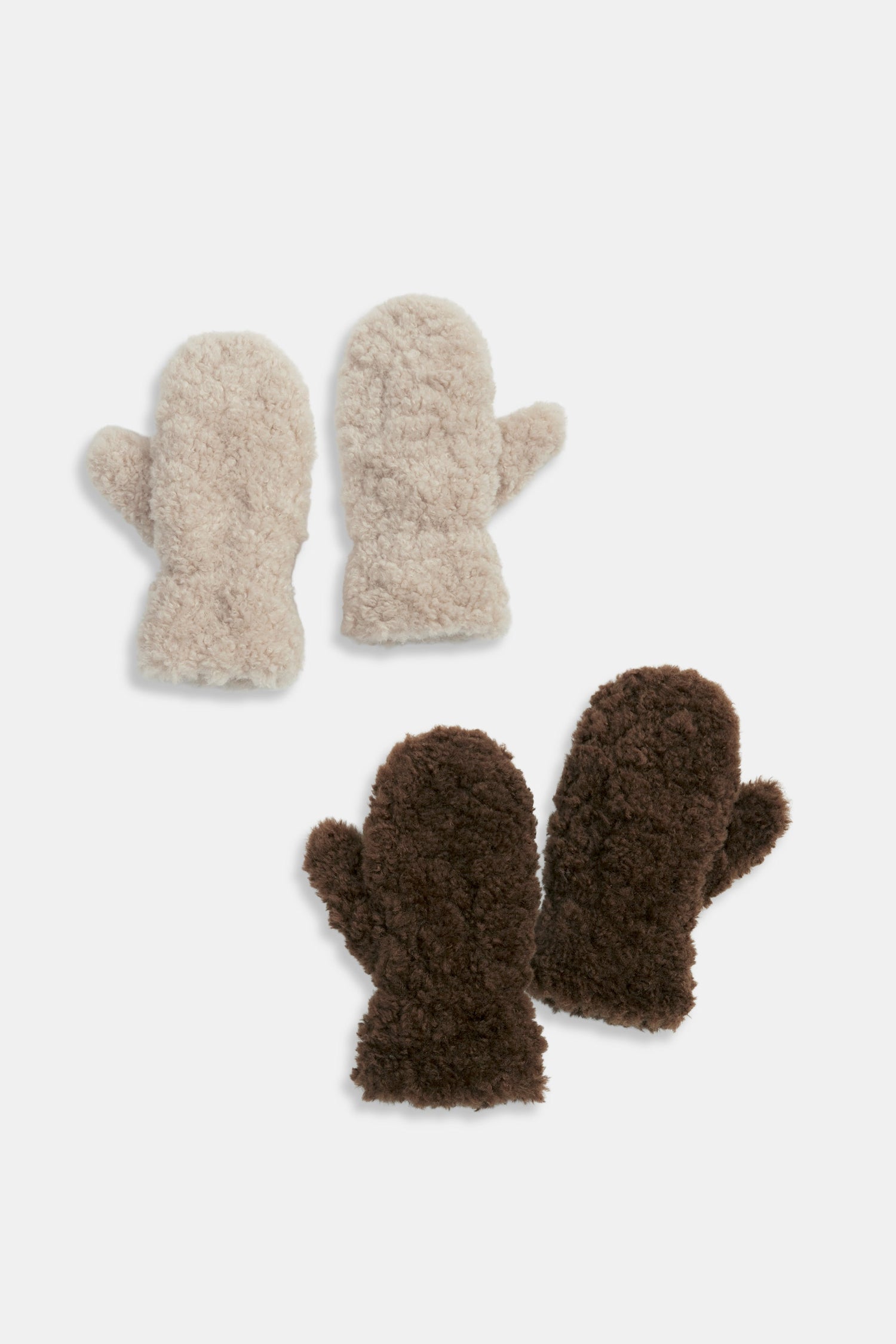 Faux Shearling Curly Mittens