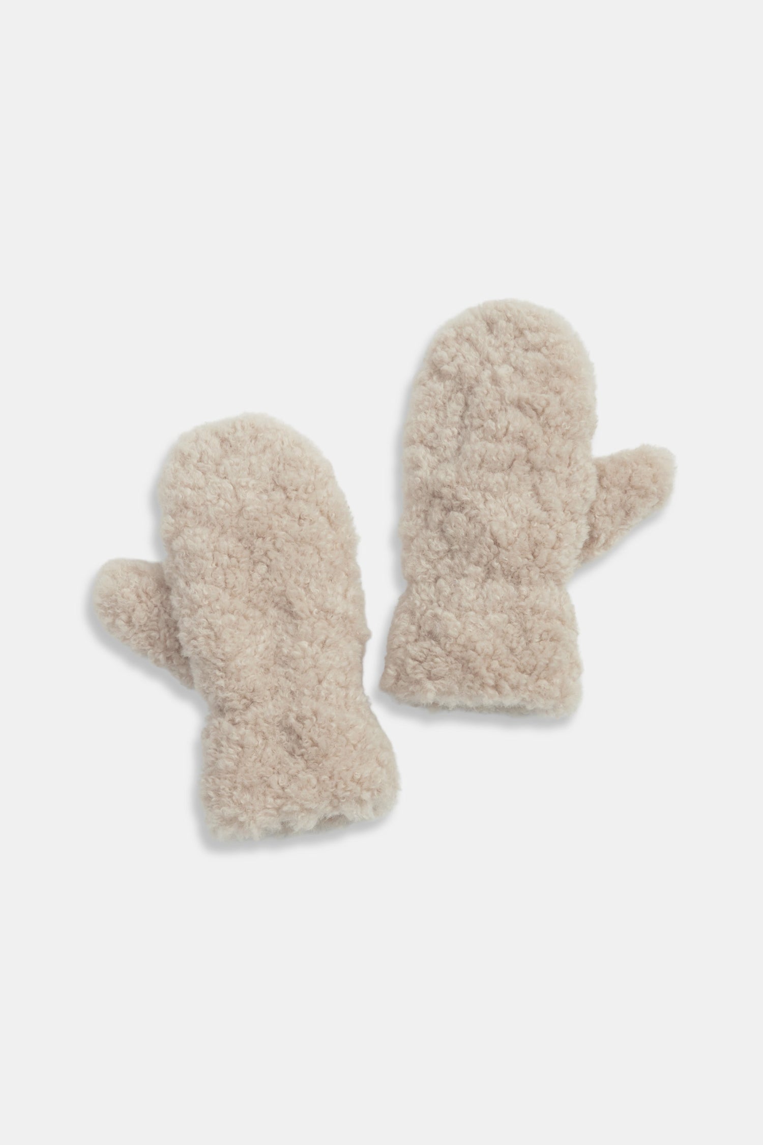 Faux Shearling Curly Mittens