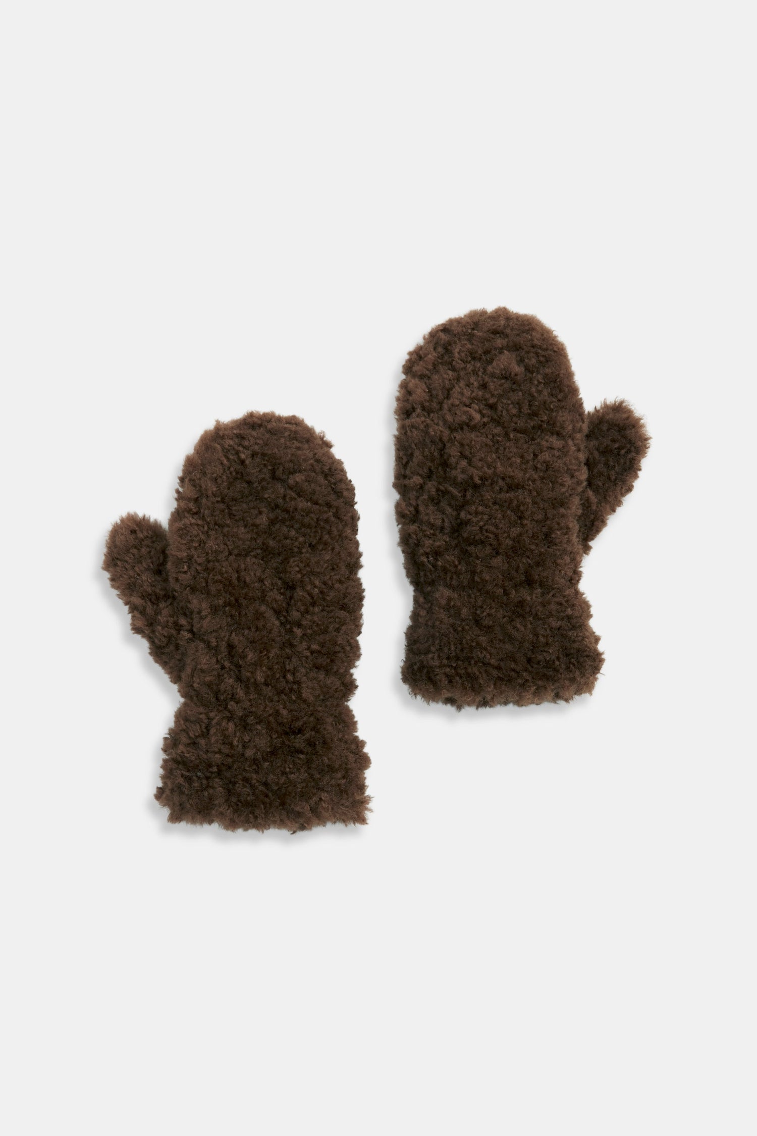 Faux Shearling Curly Mittens