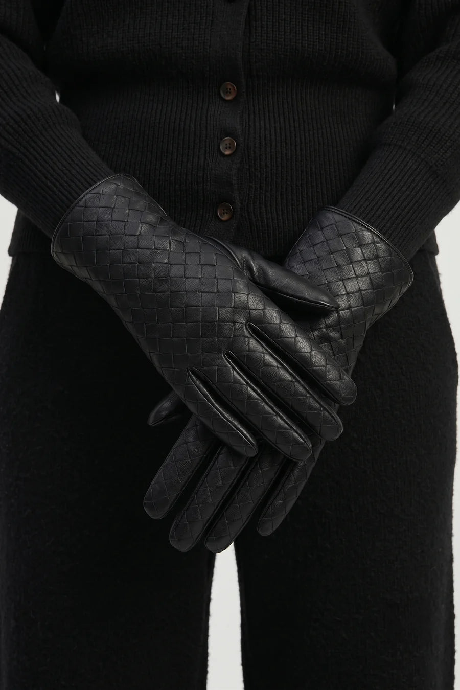 Woven Leather Gloves