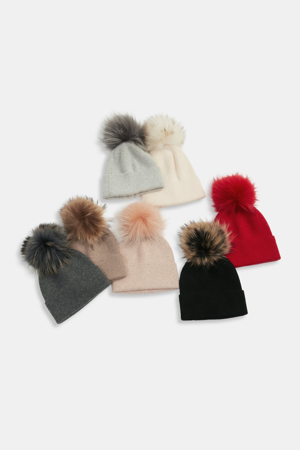 Basic Ribbed Knit Pom Pom Beanie