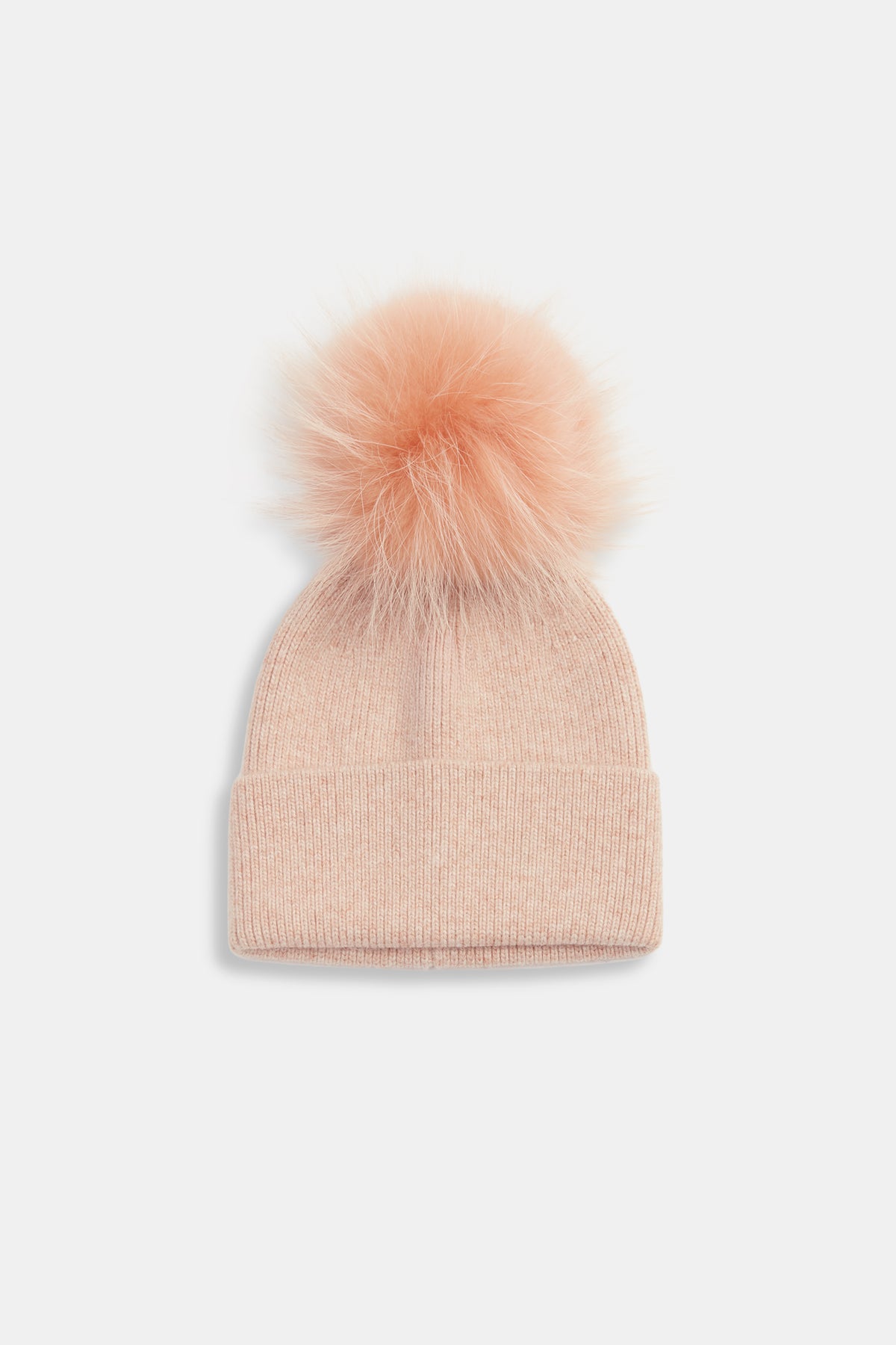 Basic Ribbed Knit Pom Pom Beanie