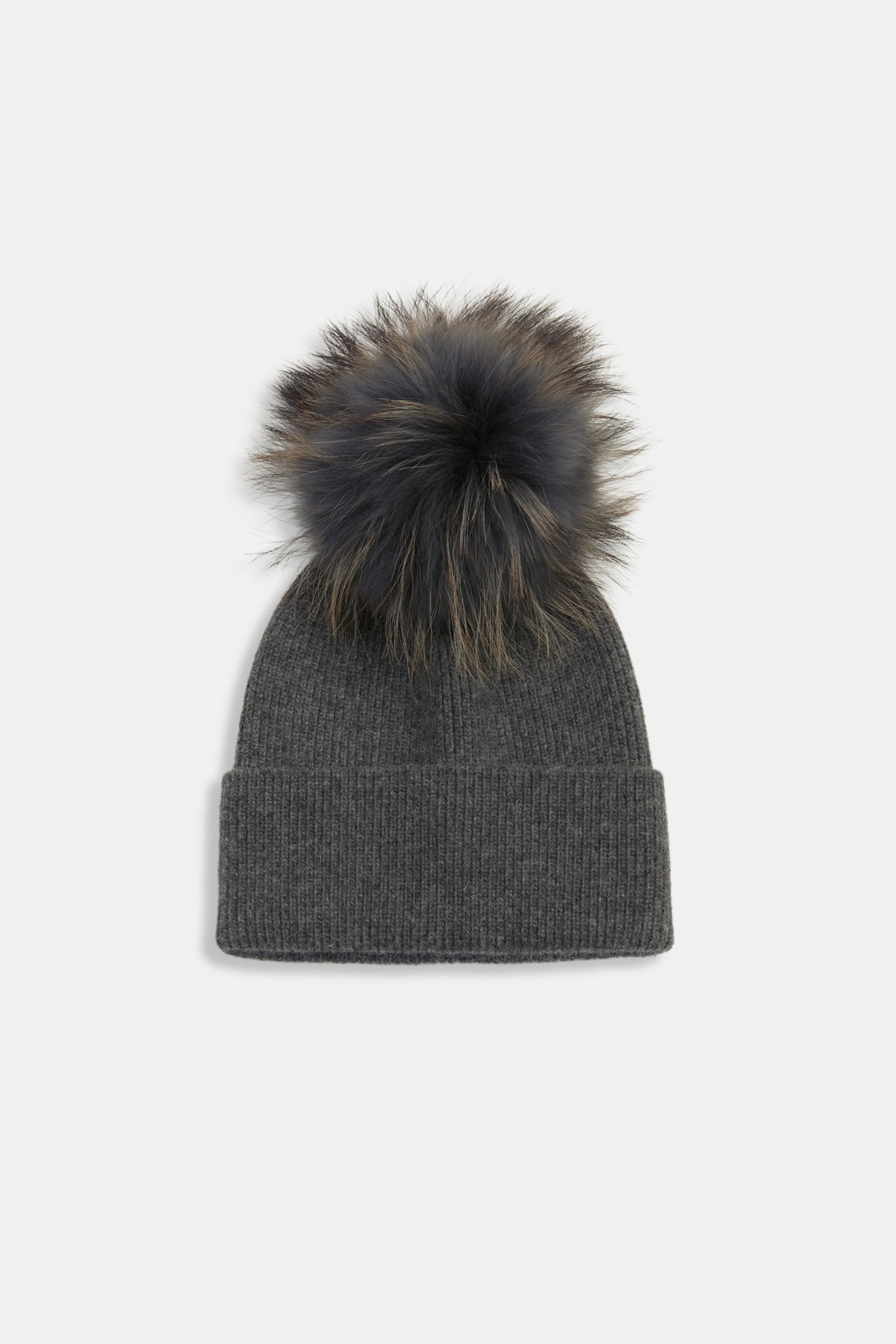 Basic Ribbed Knit Pom Pom Beanie