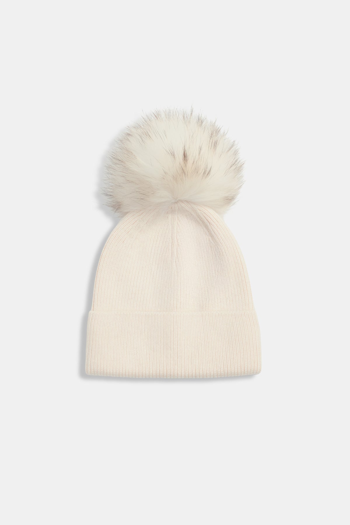 Basic Ribbed Knit Pom Pom Beanie