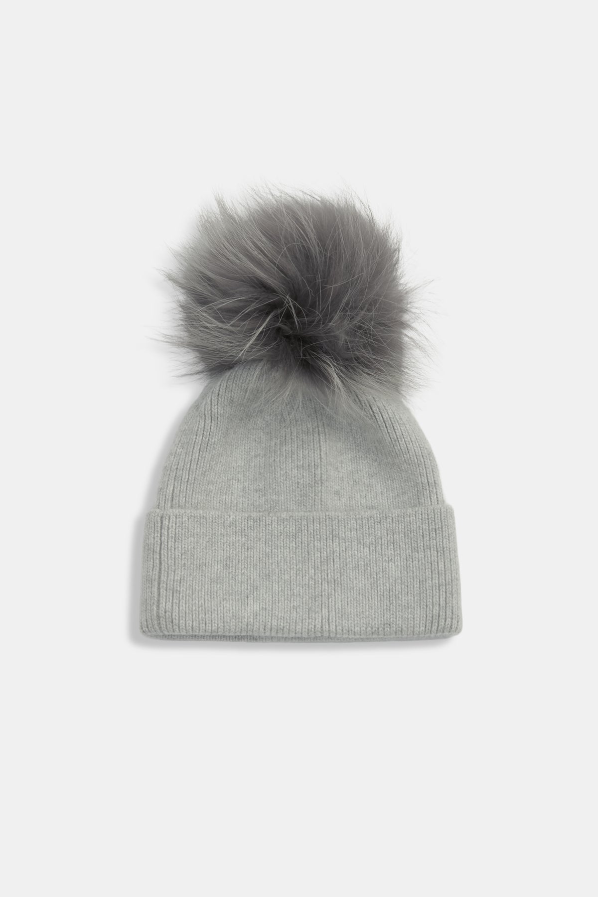 Basic Ribbed Knit Pom Pom Beanie