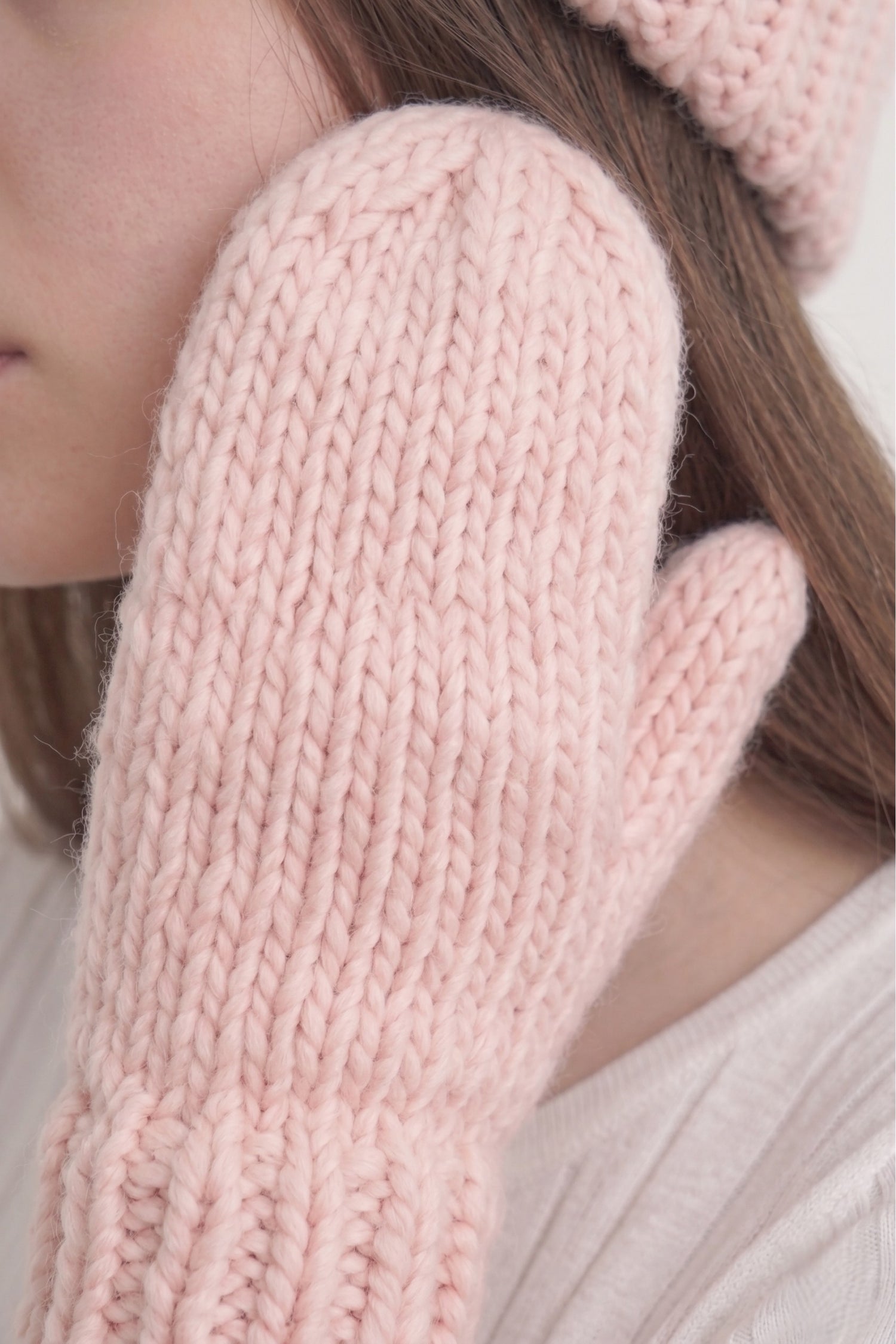 Hand-Knitted Basic Pompom Hat
