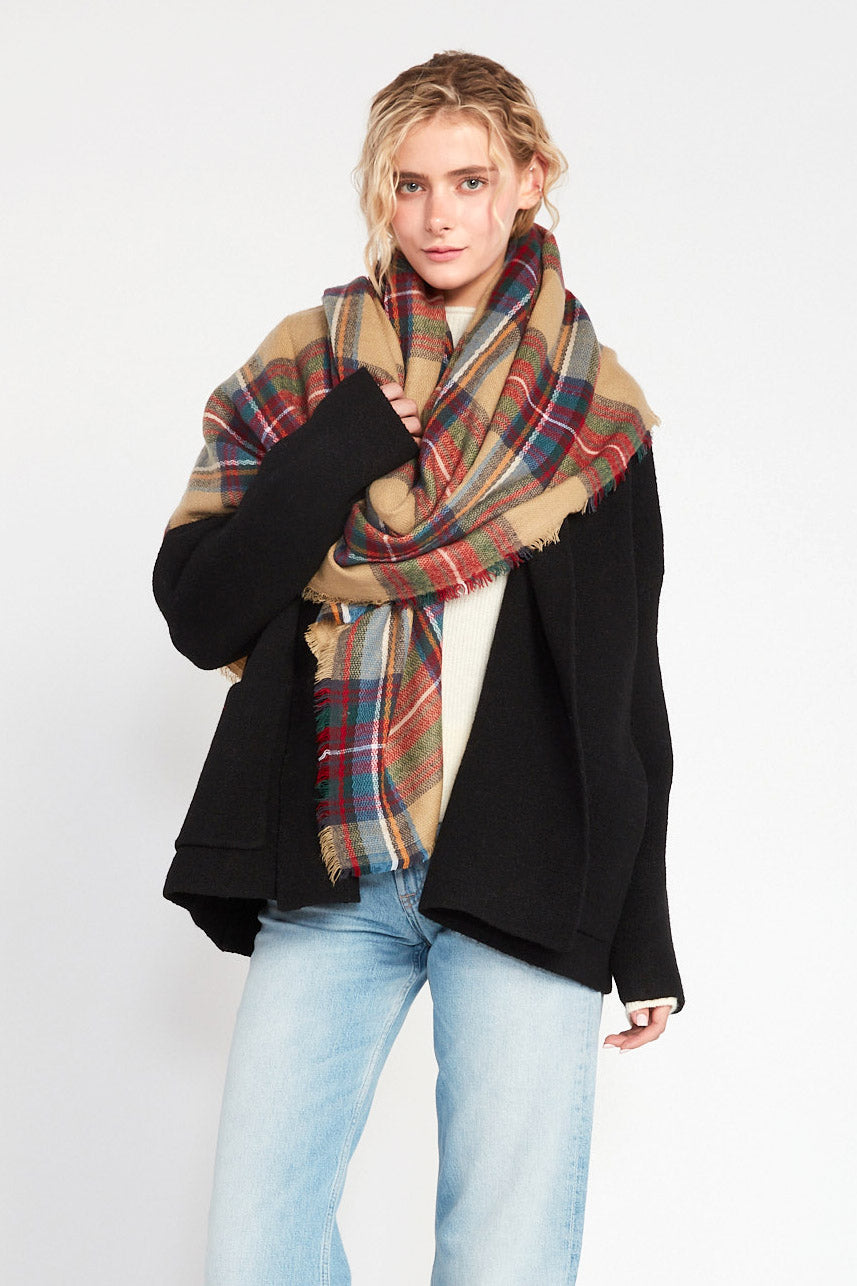 Plaid Blanket Scarf