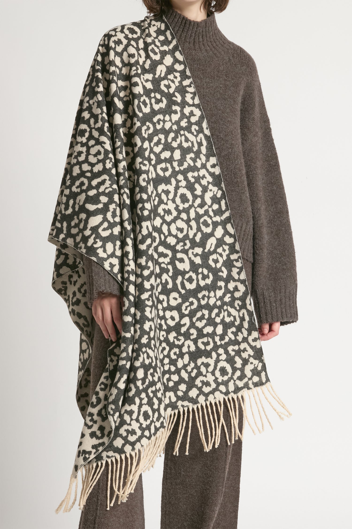 Soft Reversible Leopard Scarf