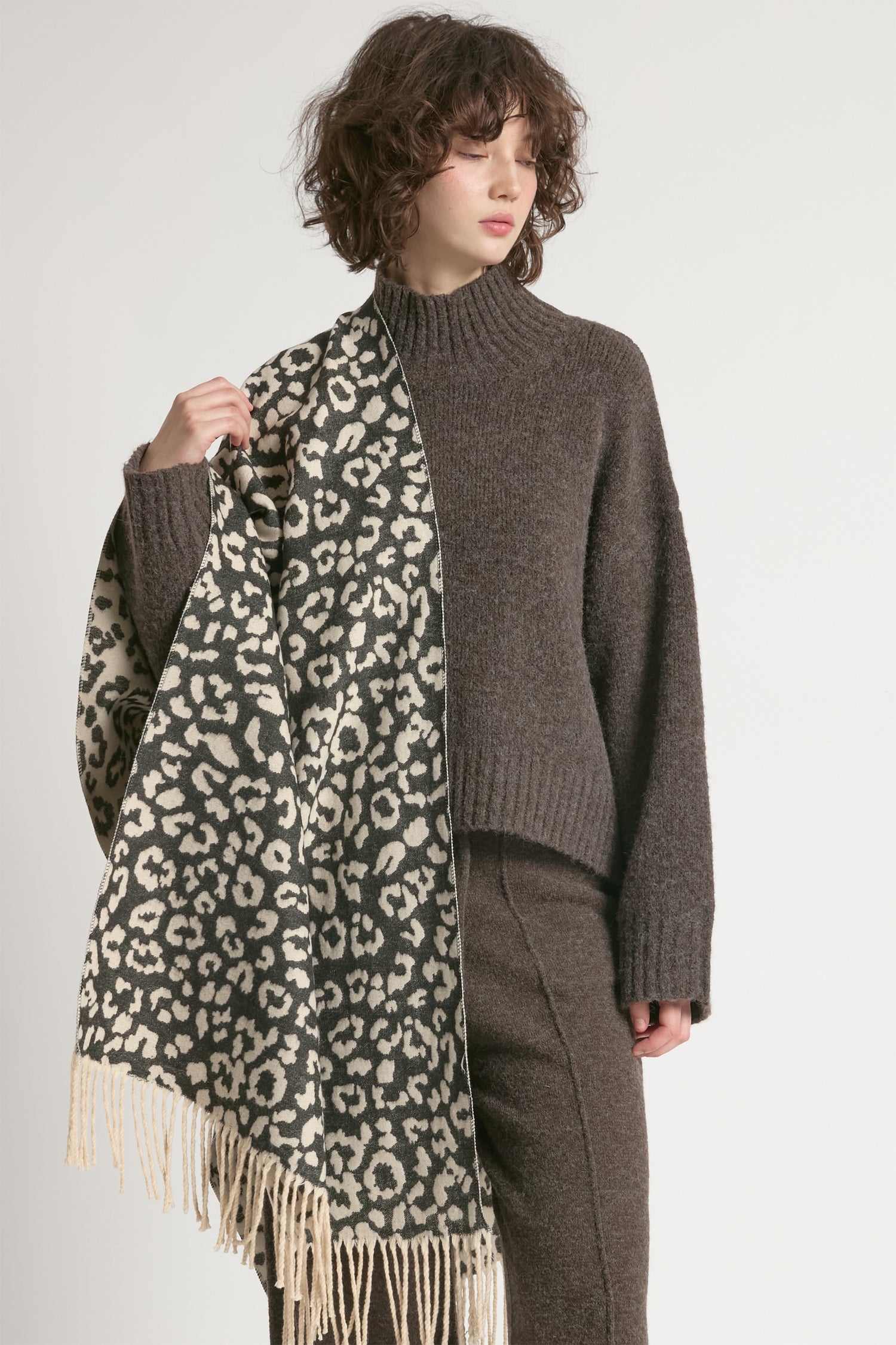 Soft Reversible Leopard Scarf