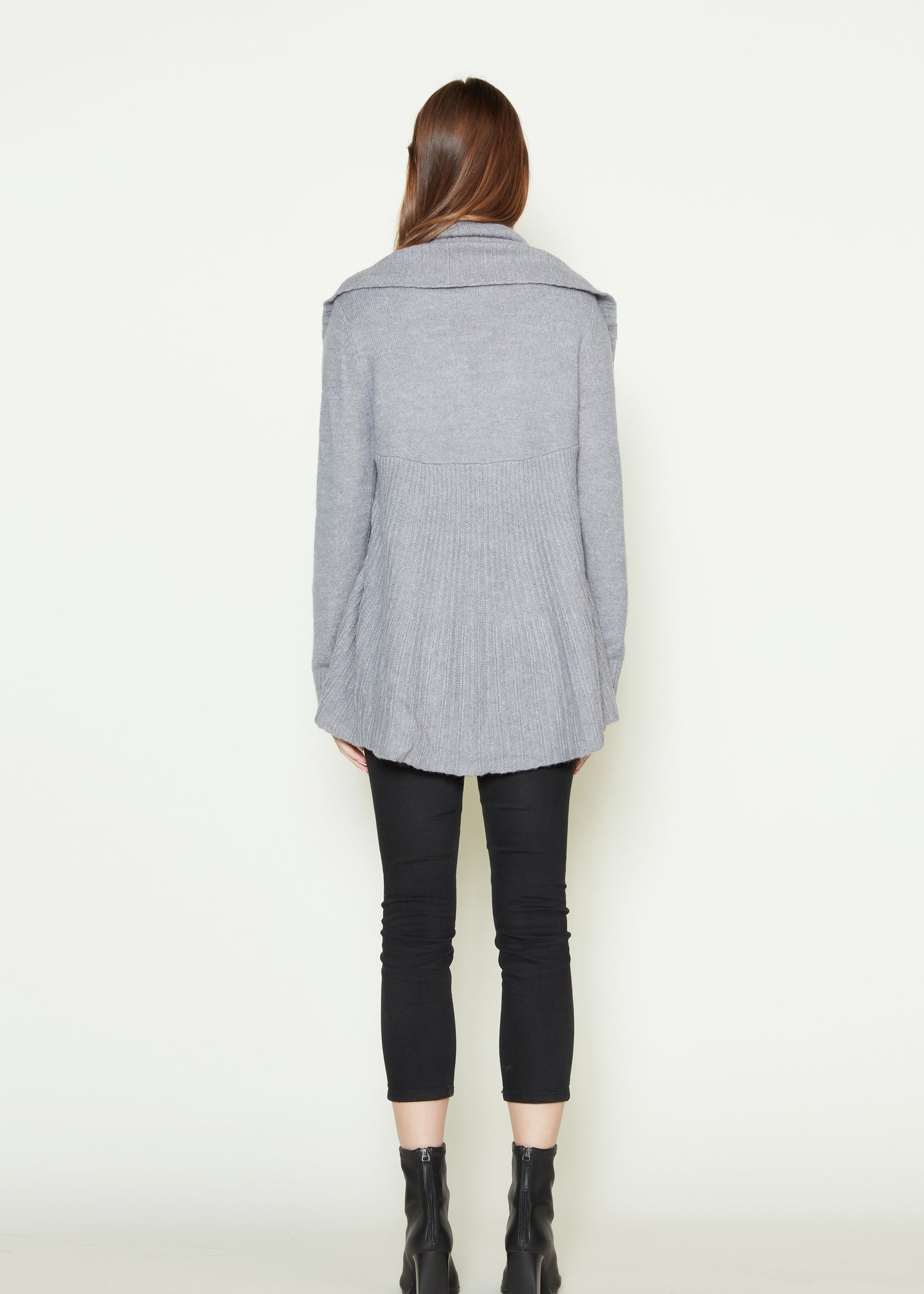 Heather Pleats Shawl Cardigan