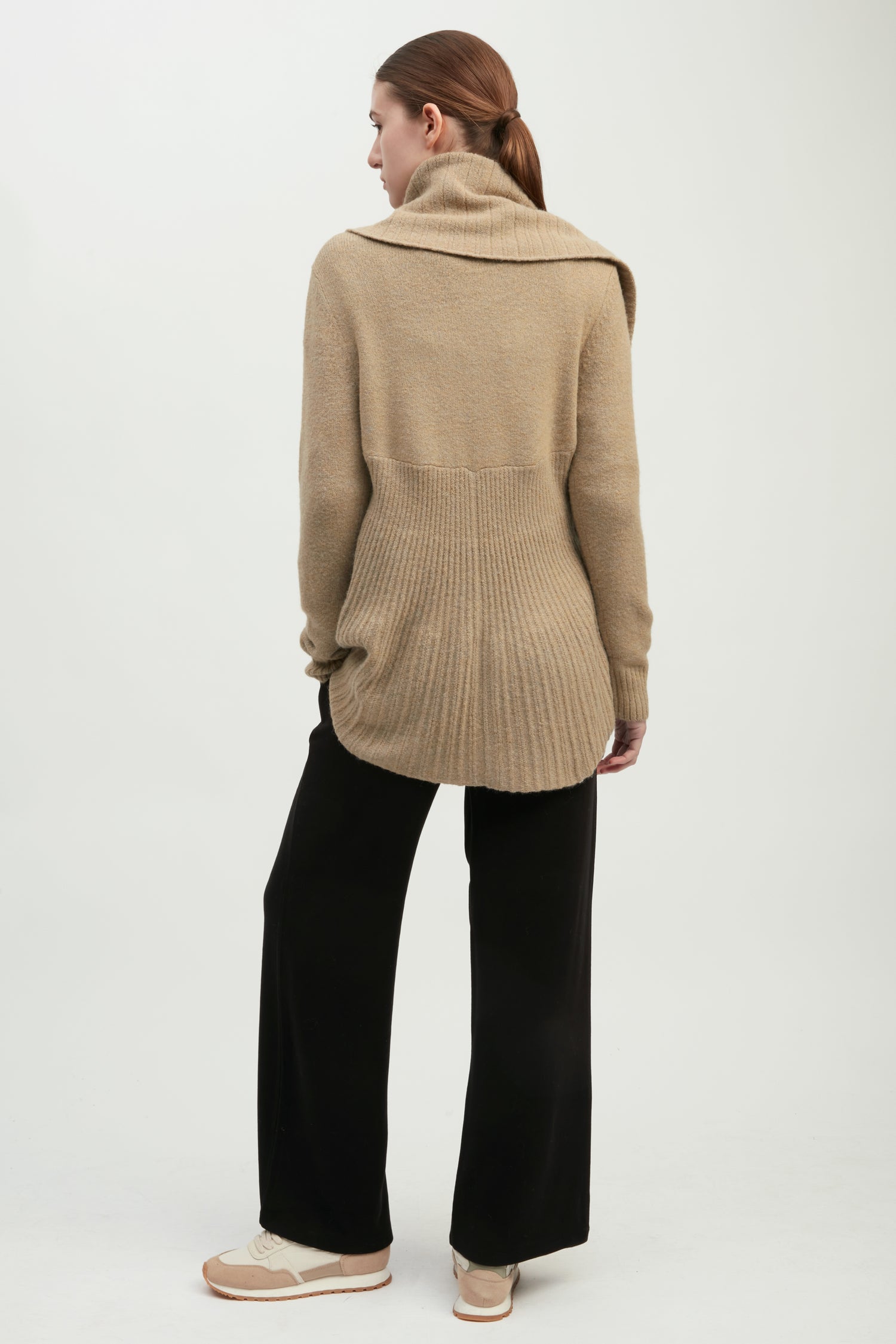 Heather Pleats Shawl Cardigan