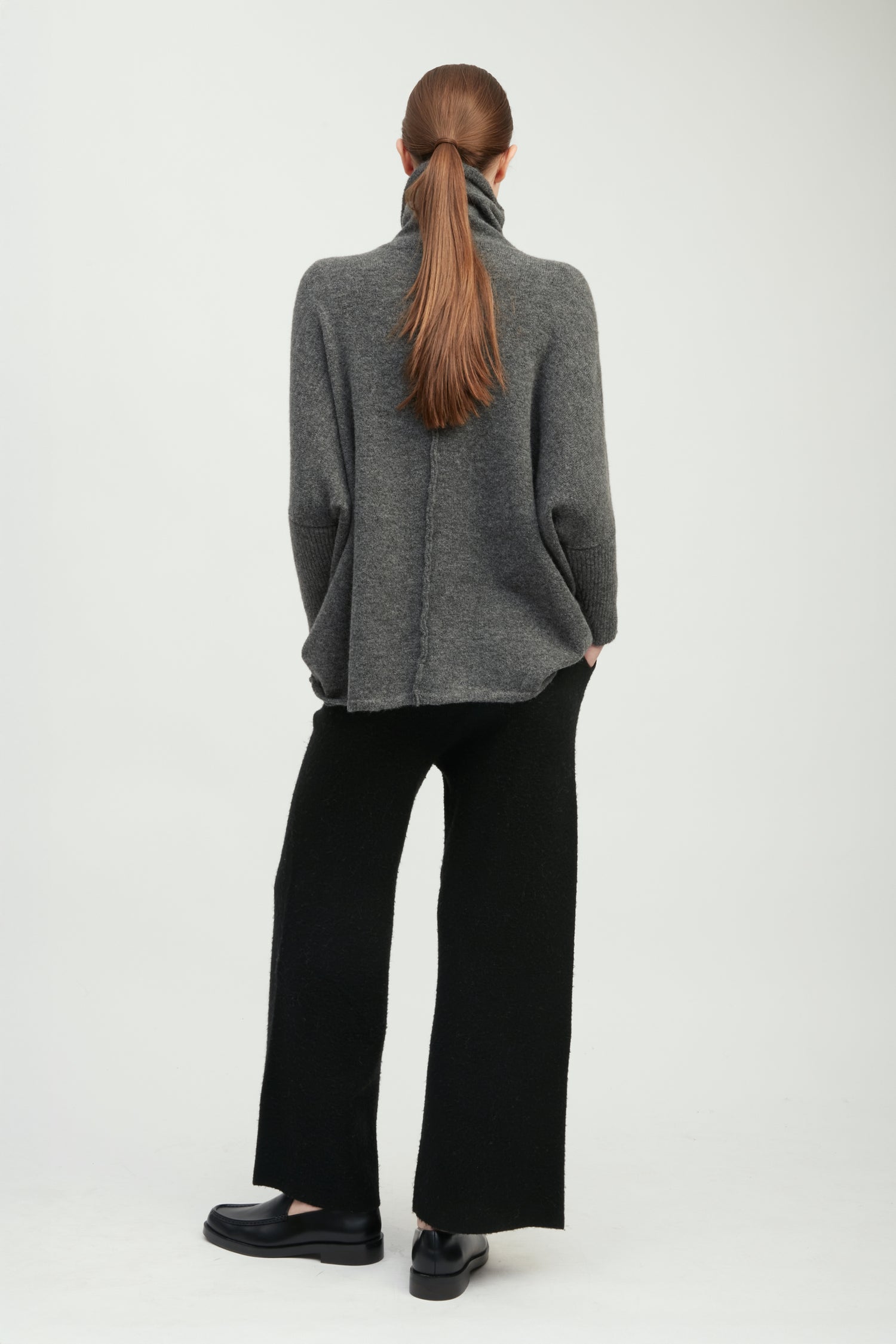 Seam Turtleneck Soft Sweater