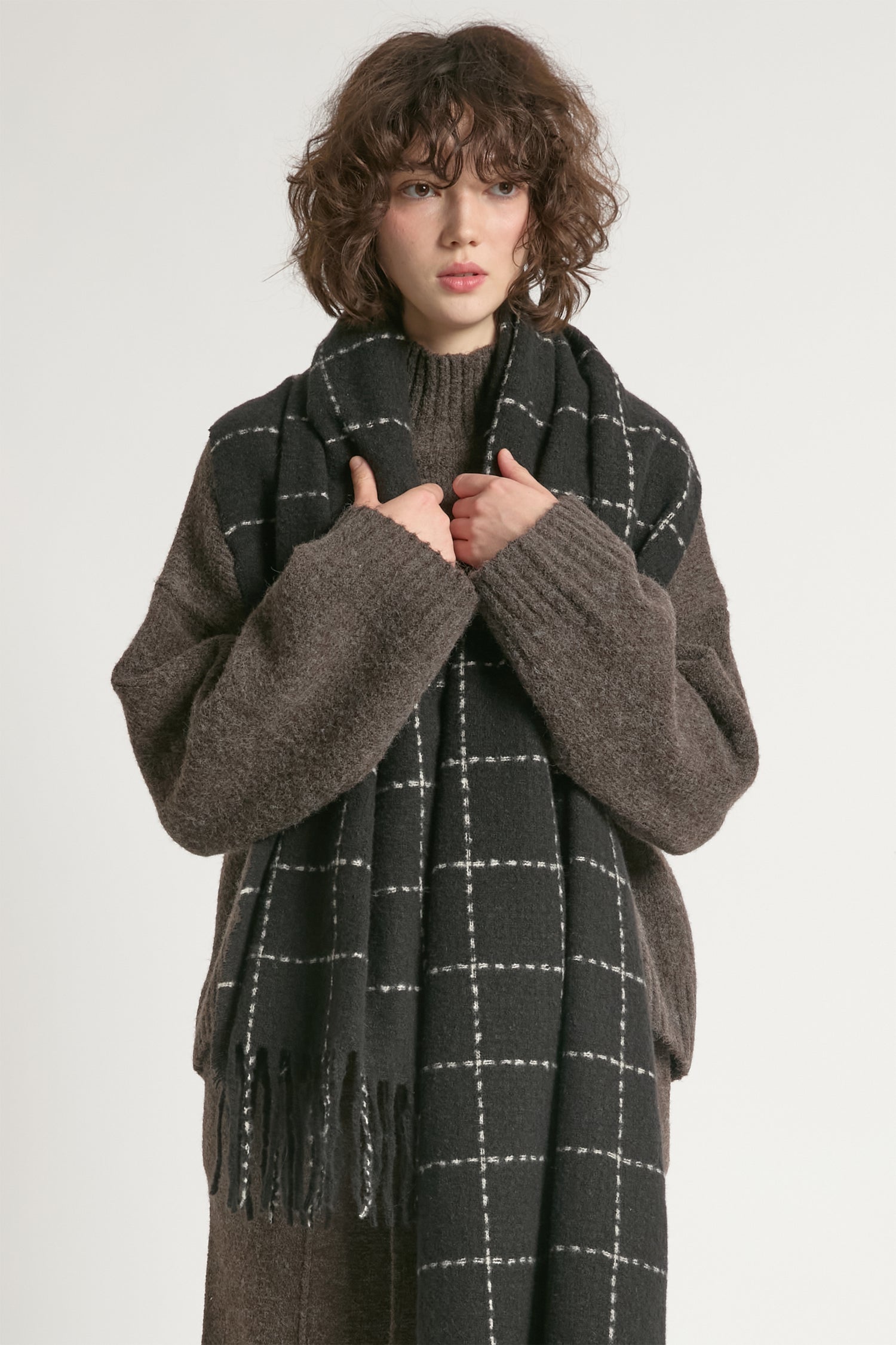 Windowpane Blanket Scarf