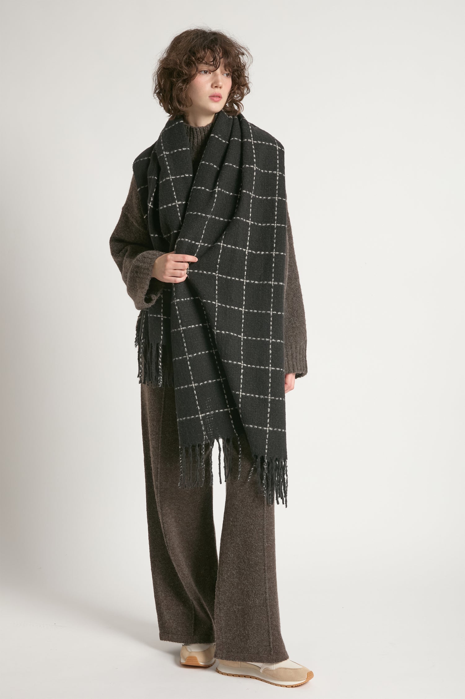 Windowpane Blanket Scarf