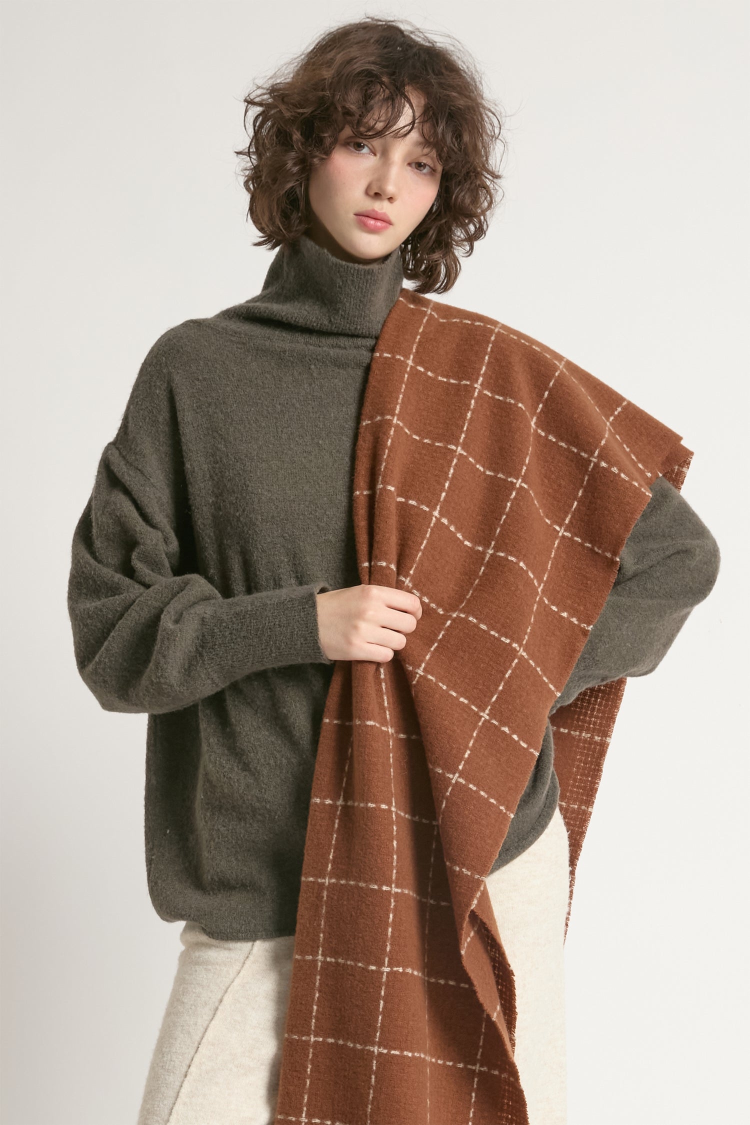 Windowpane Blanket Scarf