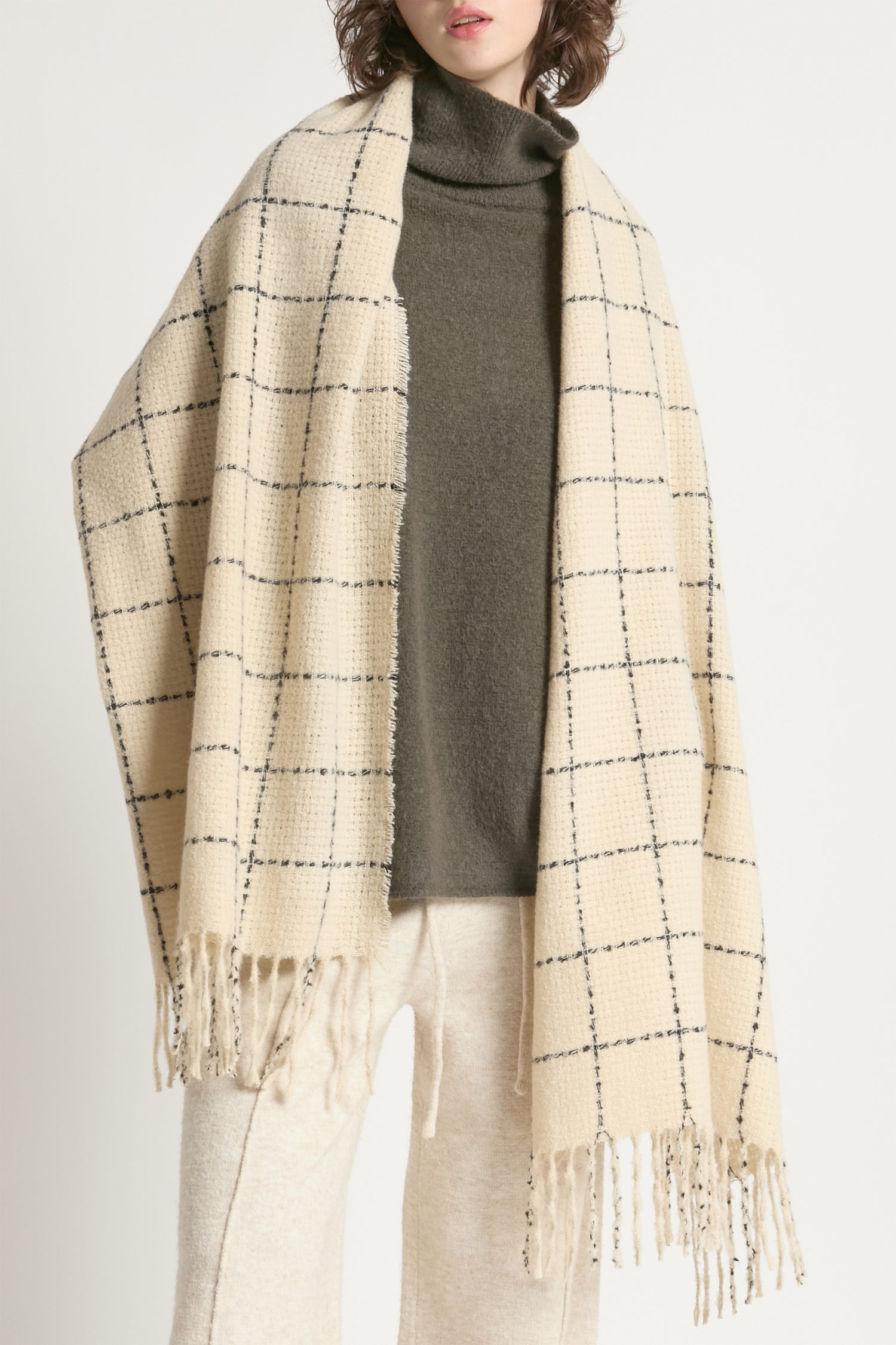 Windowpane Blanket Scarf