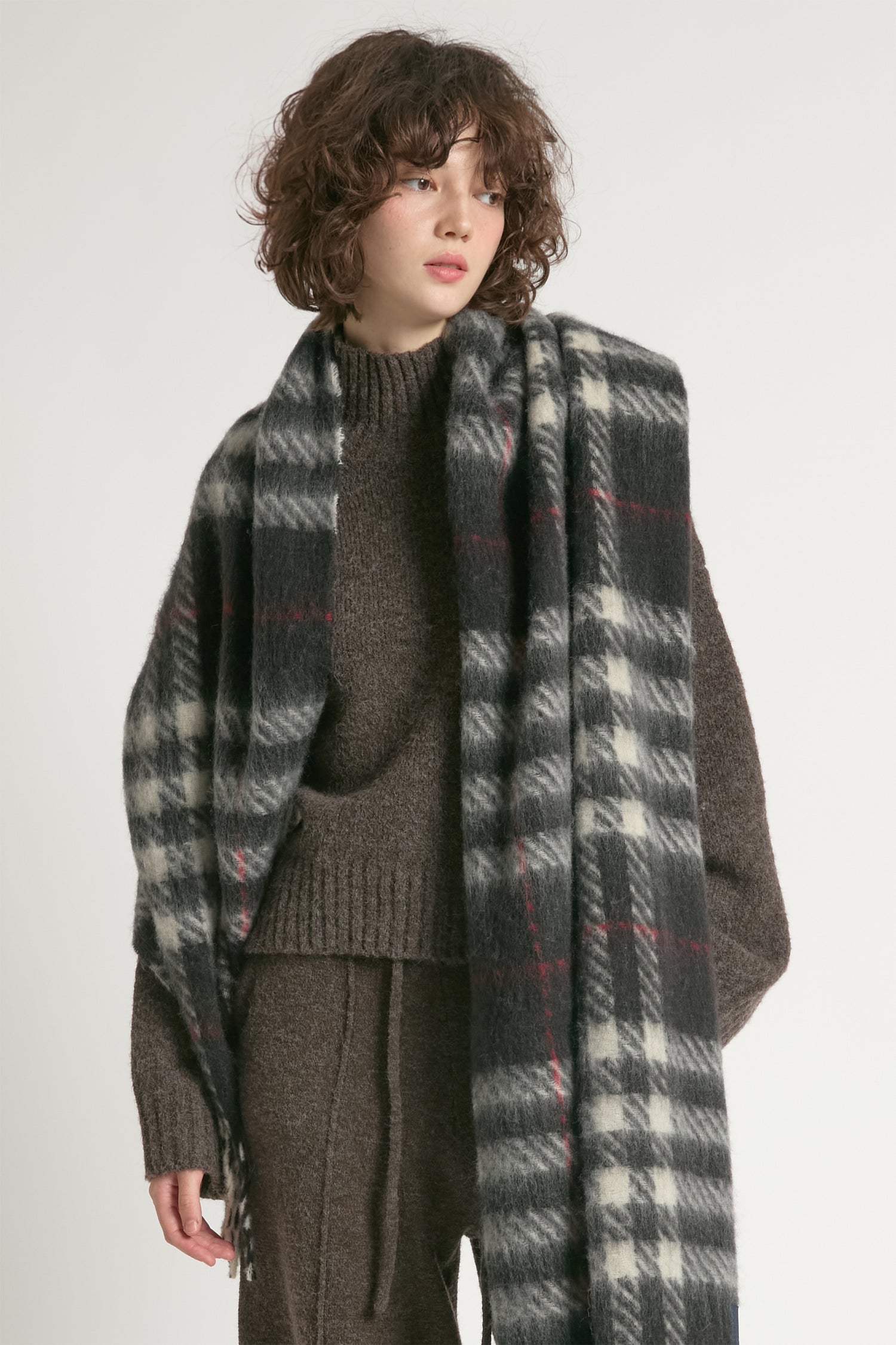 Tartan Check Brushed Scarf