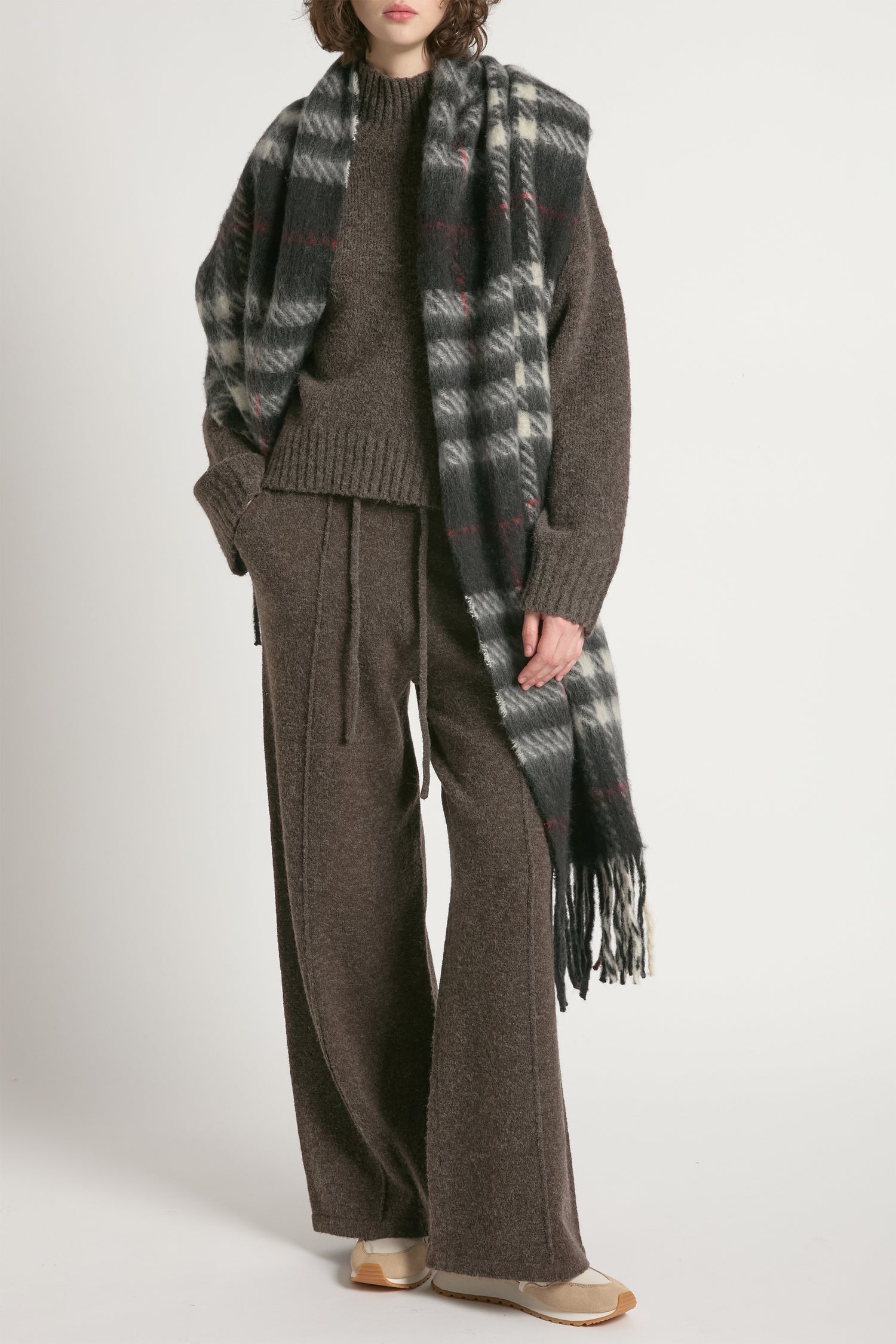 Tartan Check Brushed Scarf