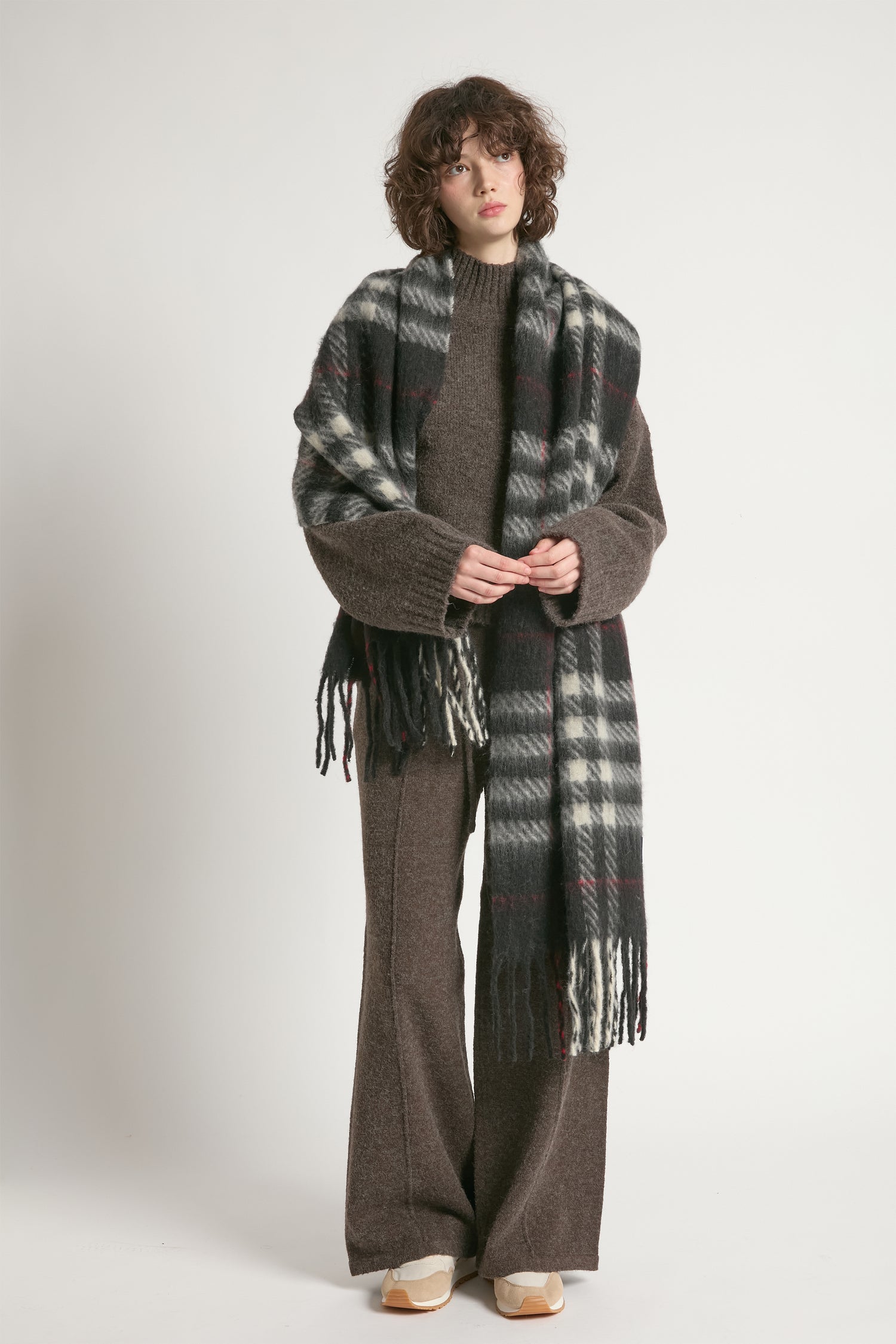 Tartan Check Brushed Scarf