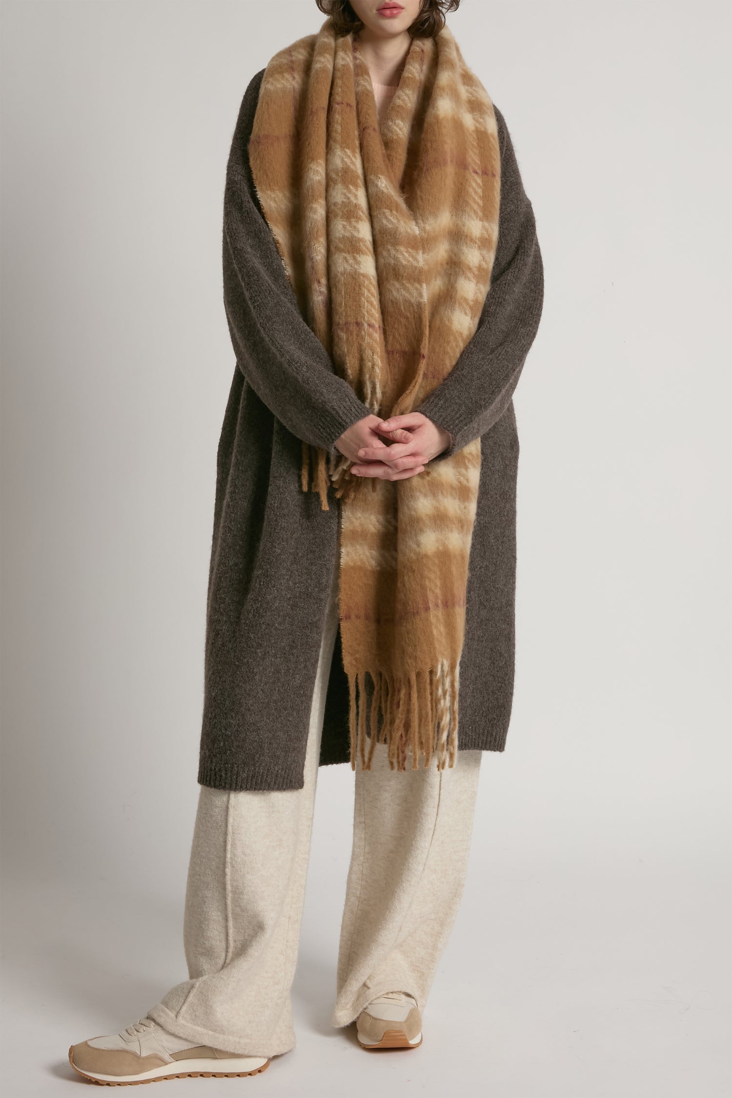 Tartan Check Brushed Scarf