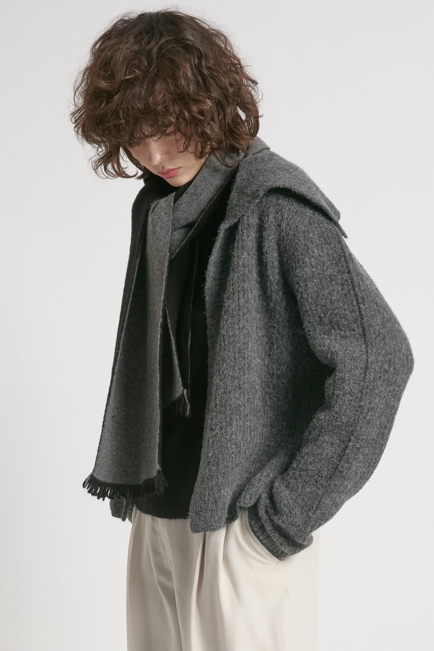 Wool Blend Reversible Scarf