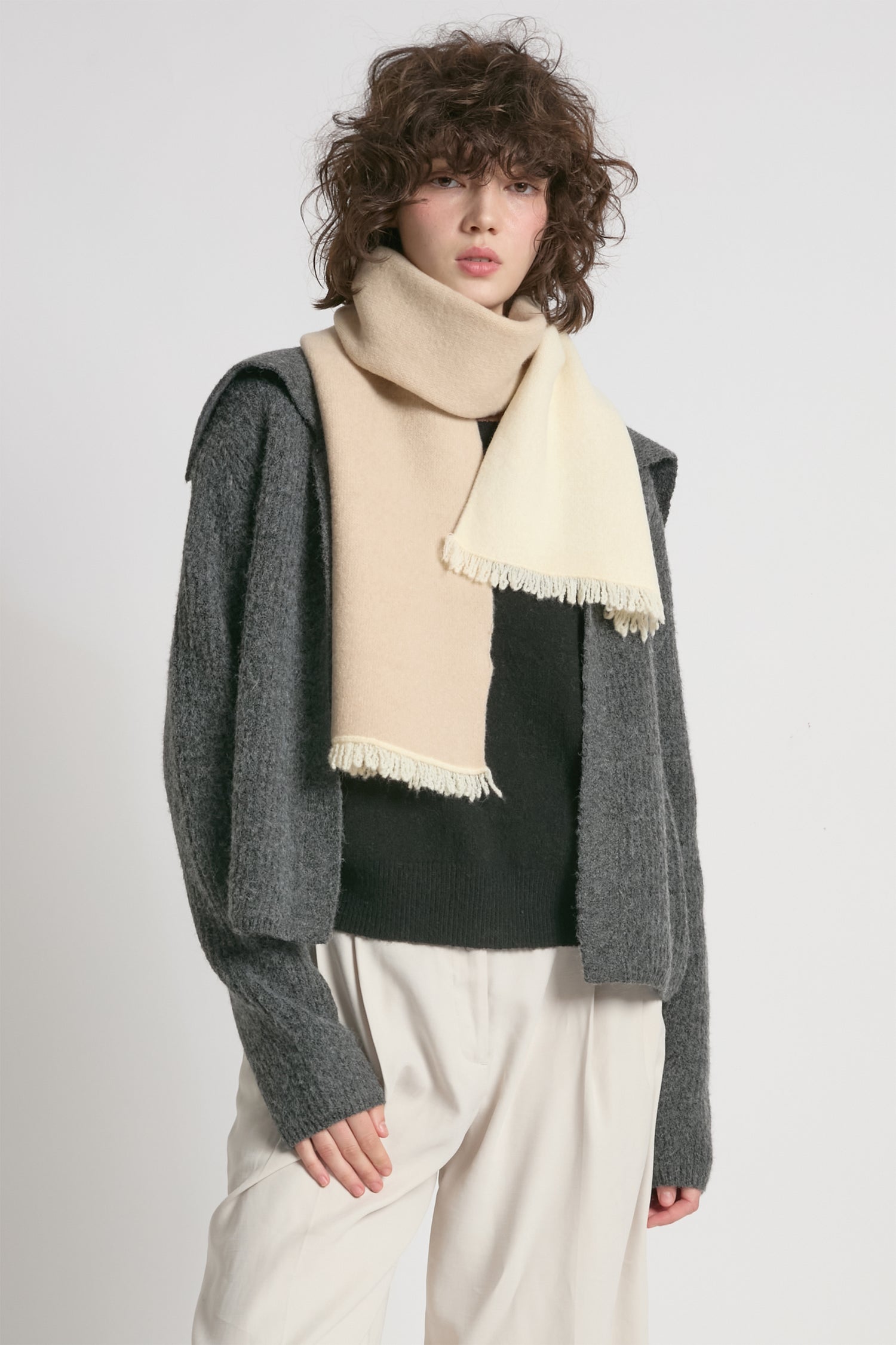 Wool Blend Reversible Scarf