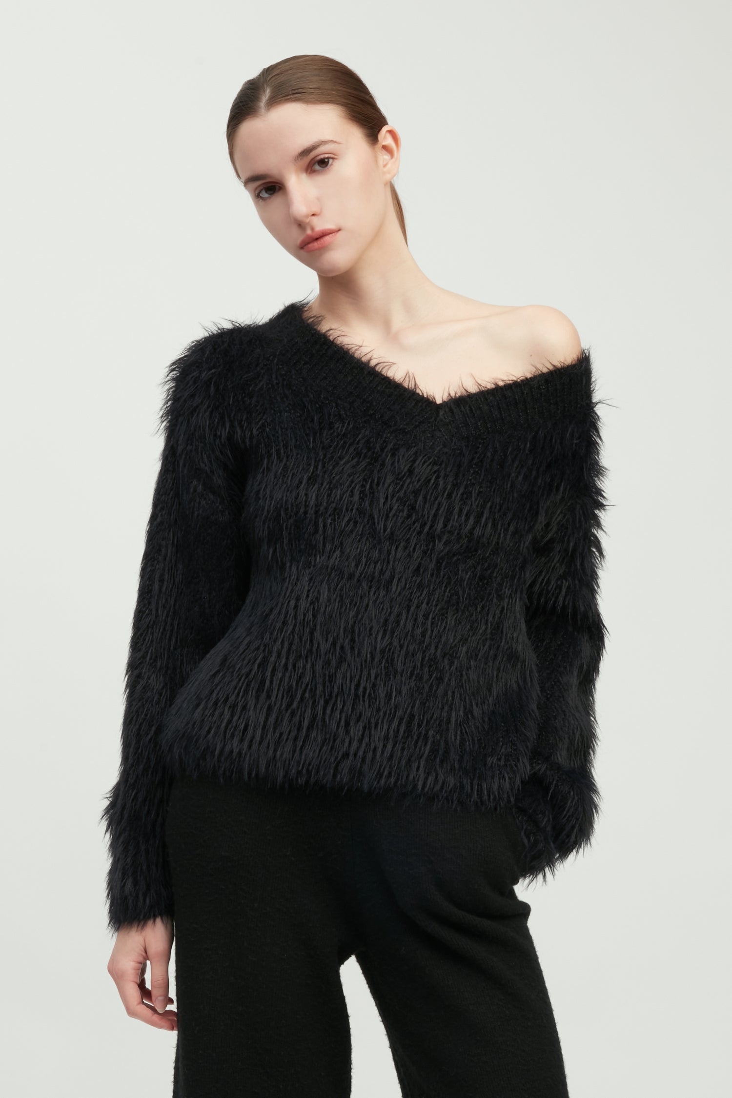 Fuzzy Eyelash Sweater