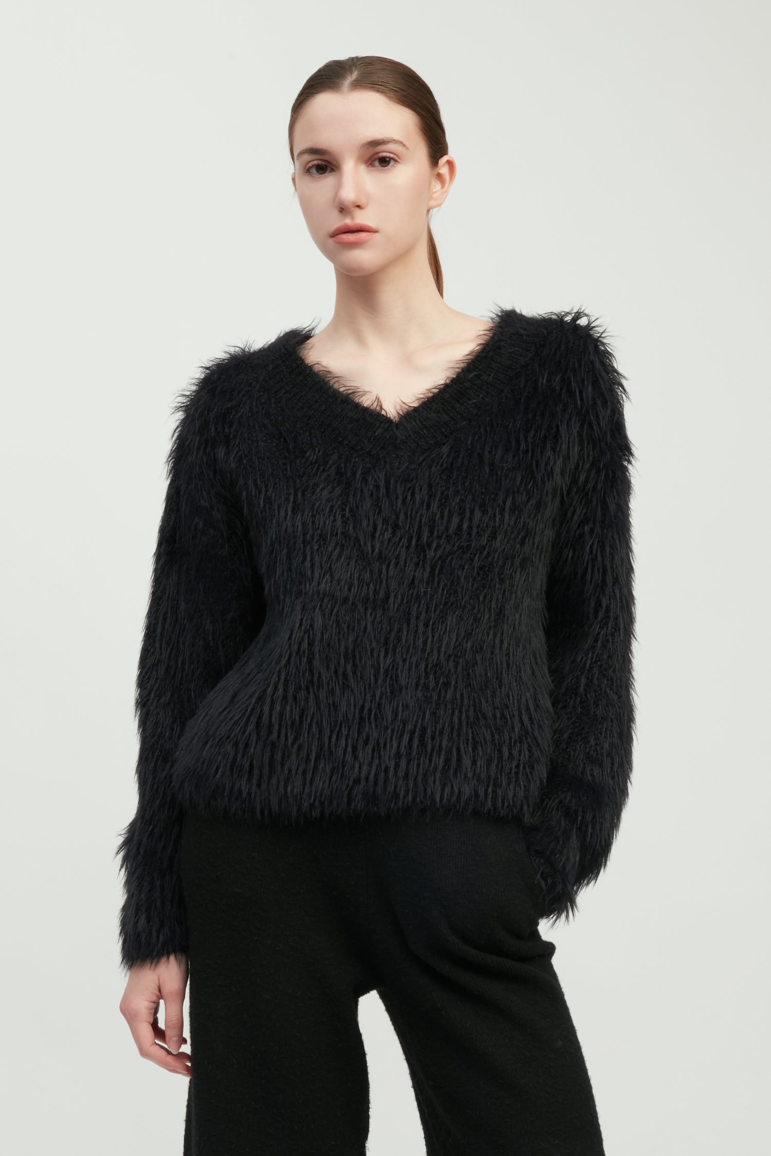 Fuzzy Eyelash Sweater
