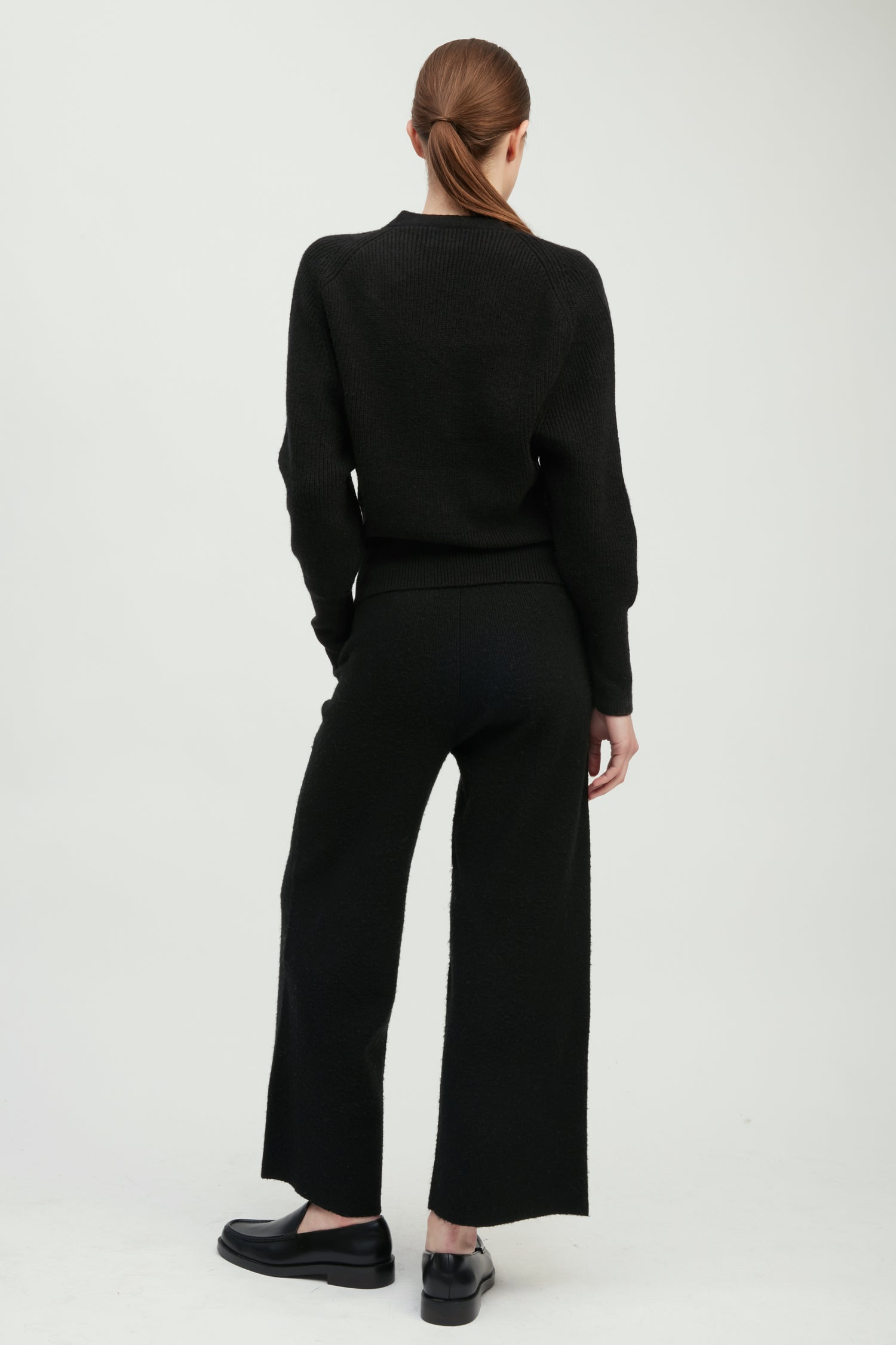 Puff Sleeve V-neck Knit Cardigan