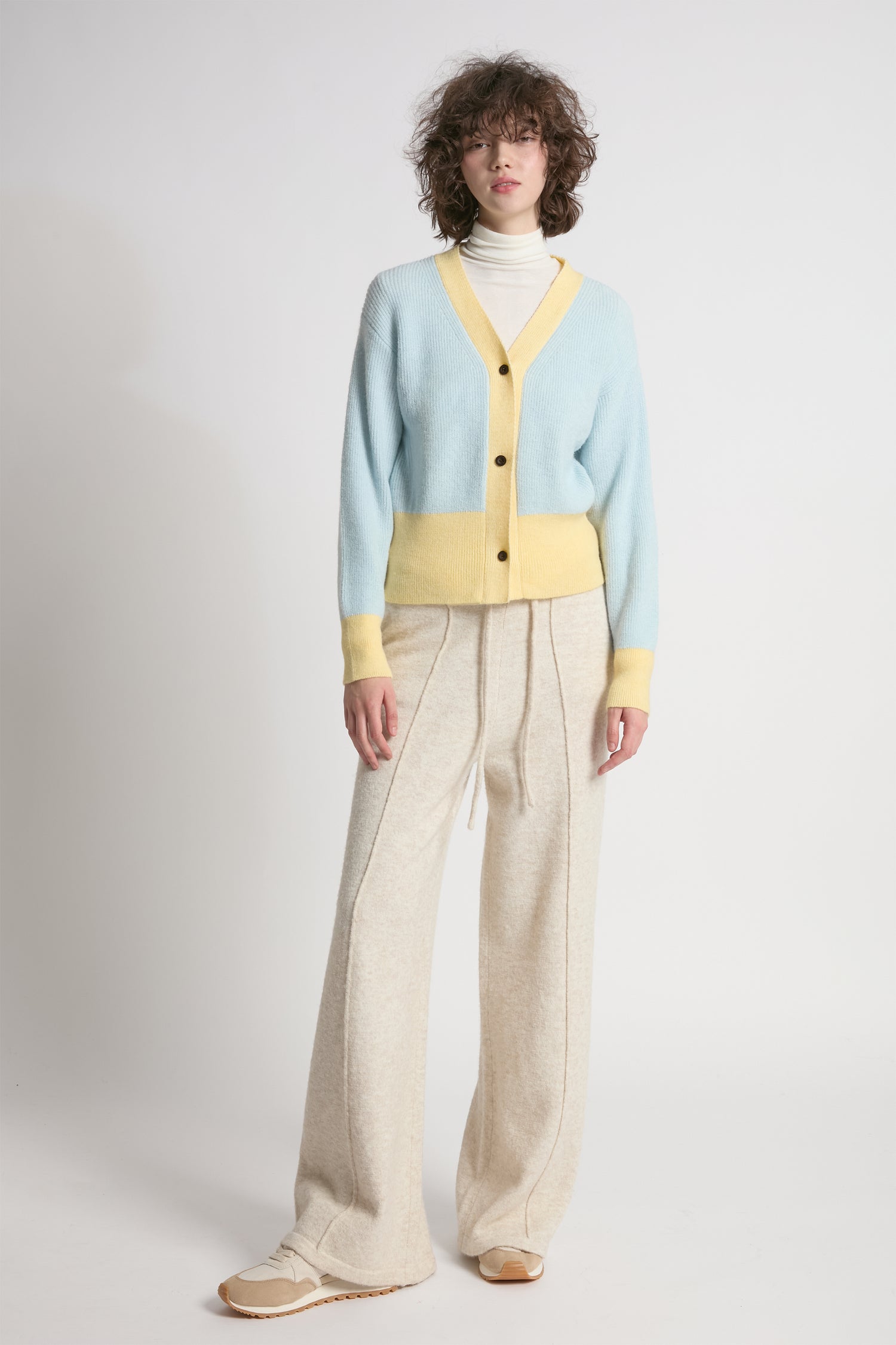 Pastel Color Block Cardigan