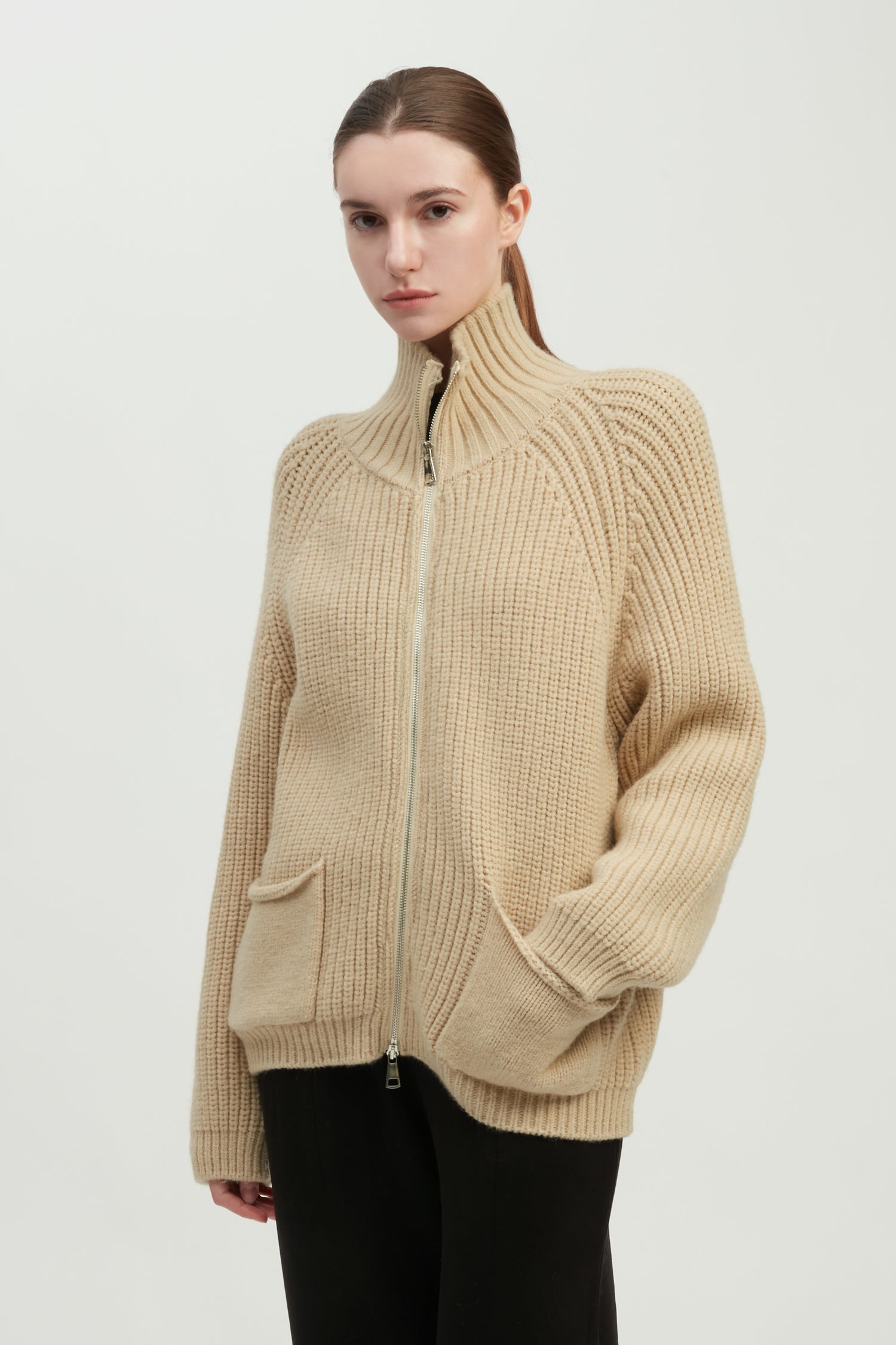 Chunky Zip Cardigan