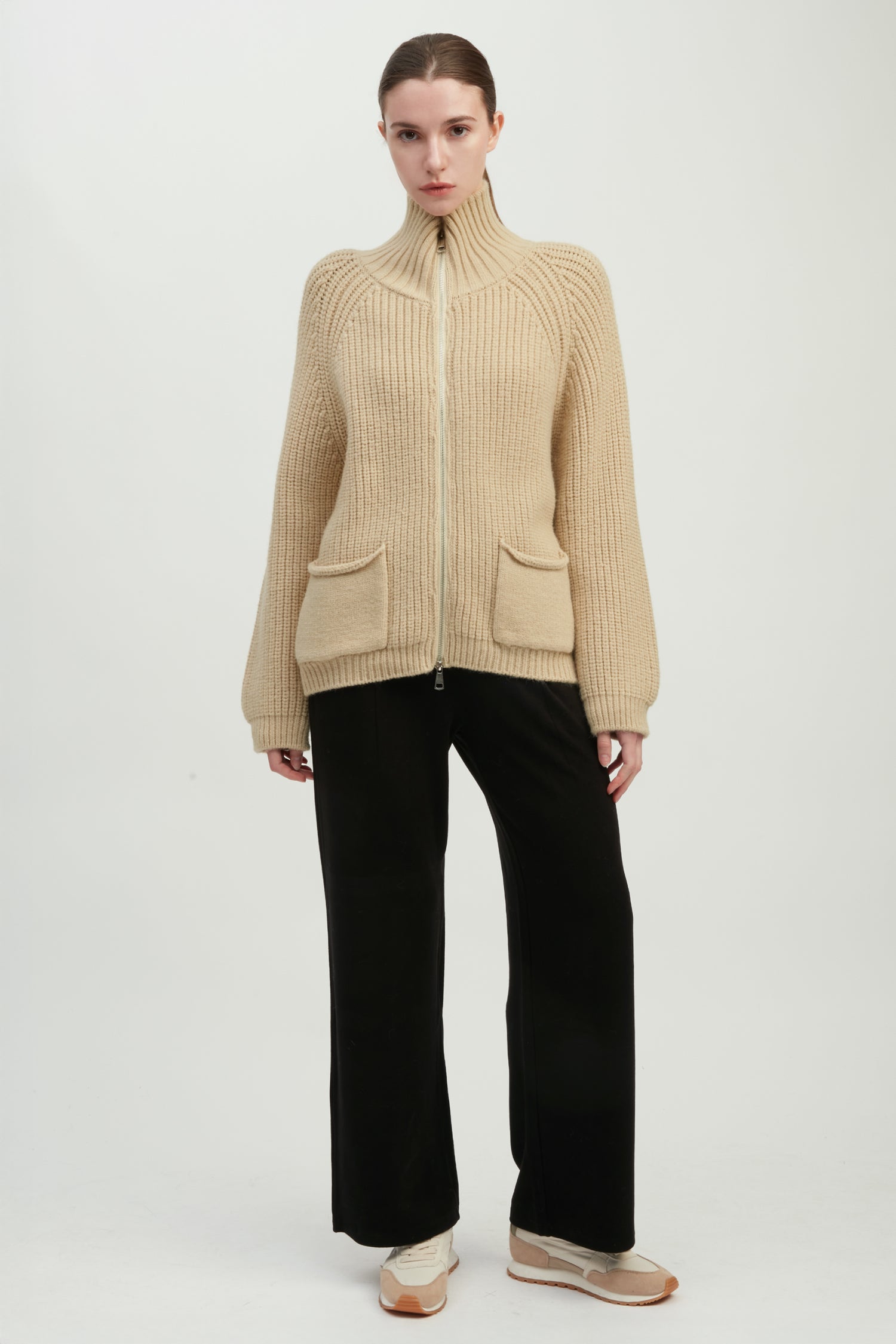 Chunky Zip Cardigan