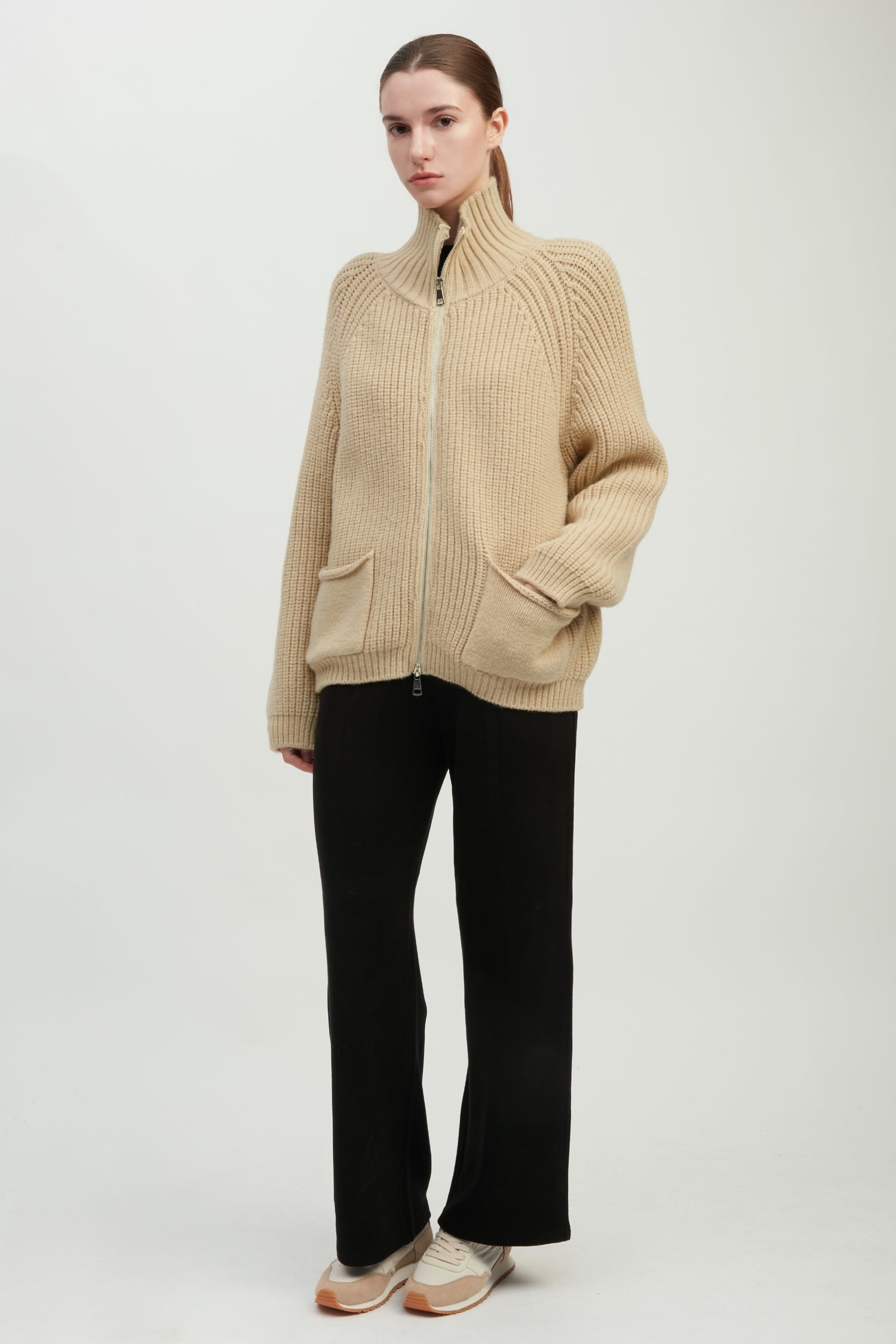 Chunky Zip Cardigan