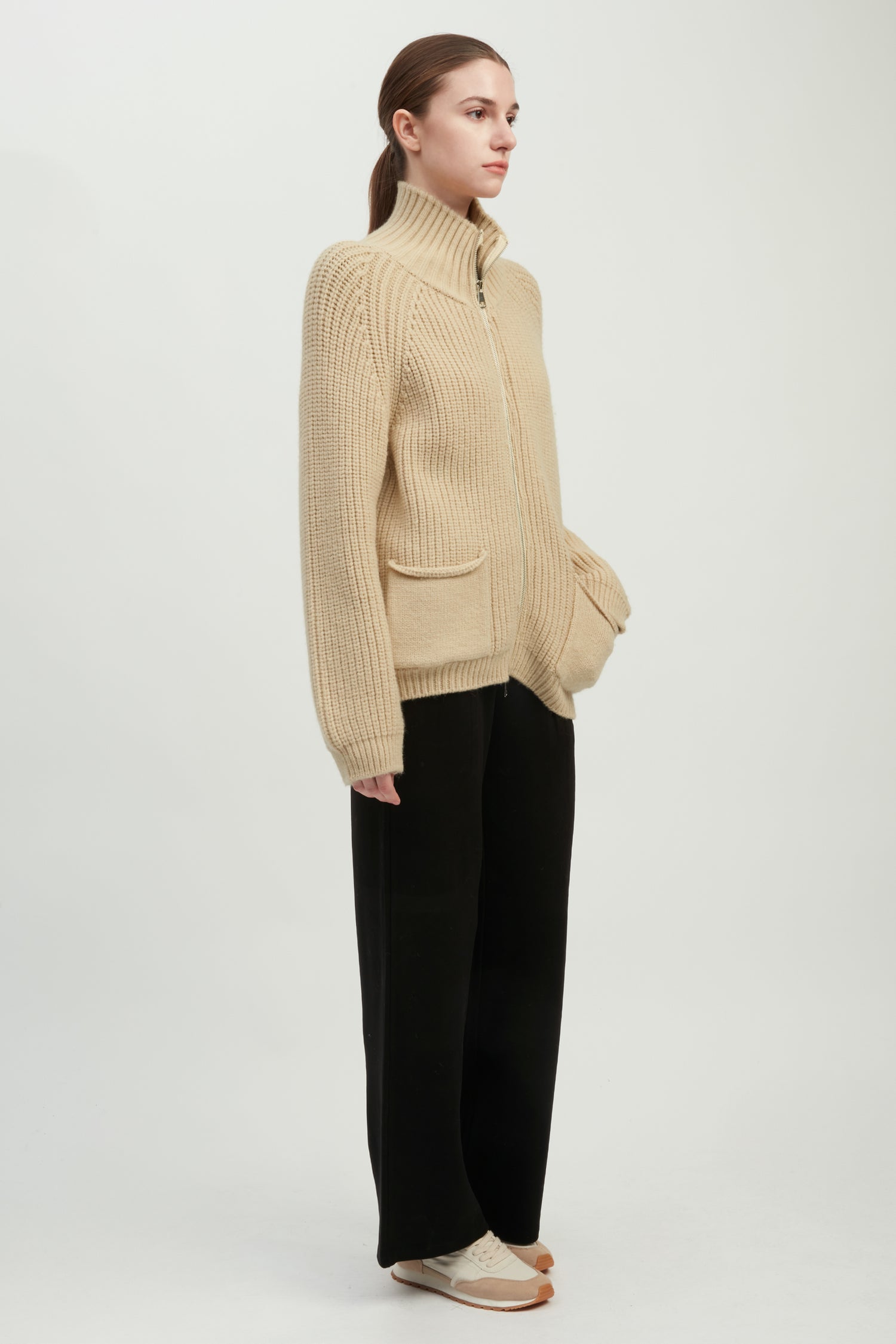 Chunky Zip Cardigan