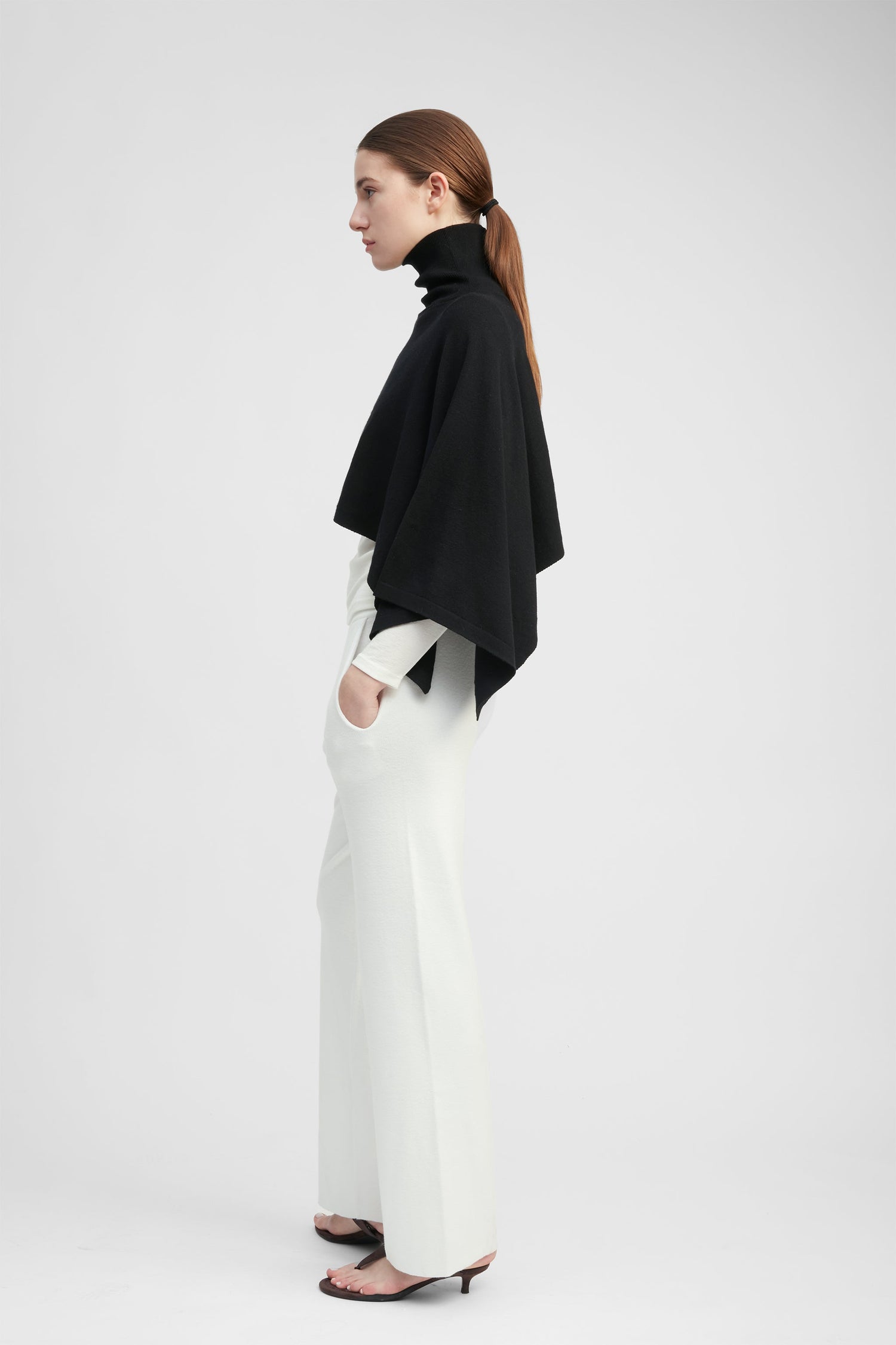 High Neck Cape Top