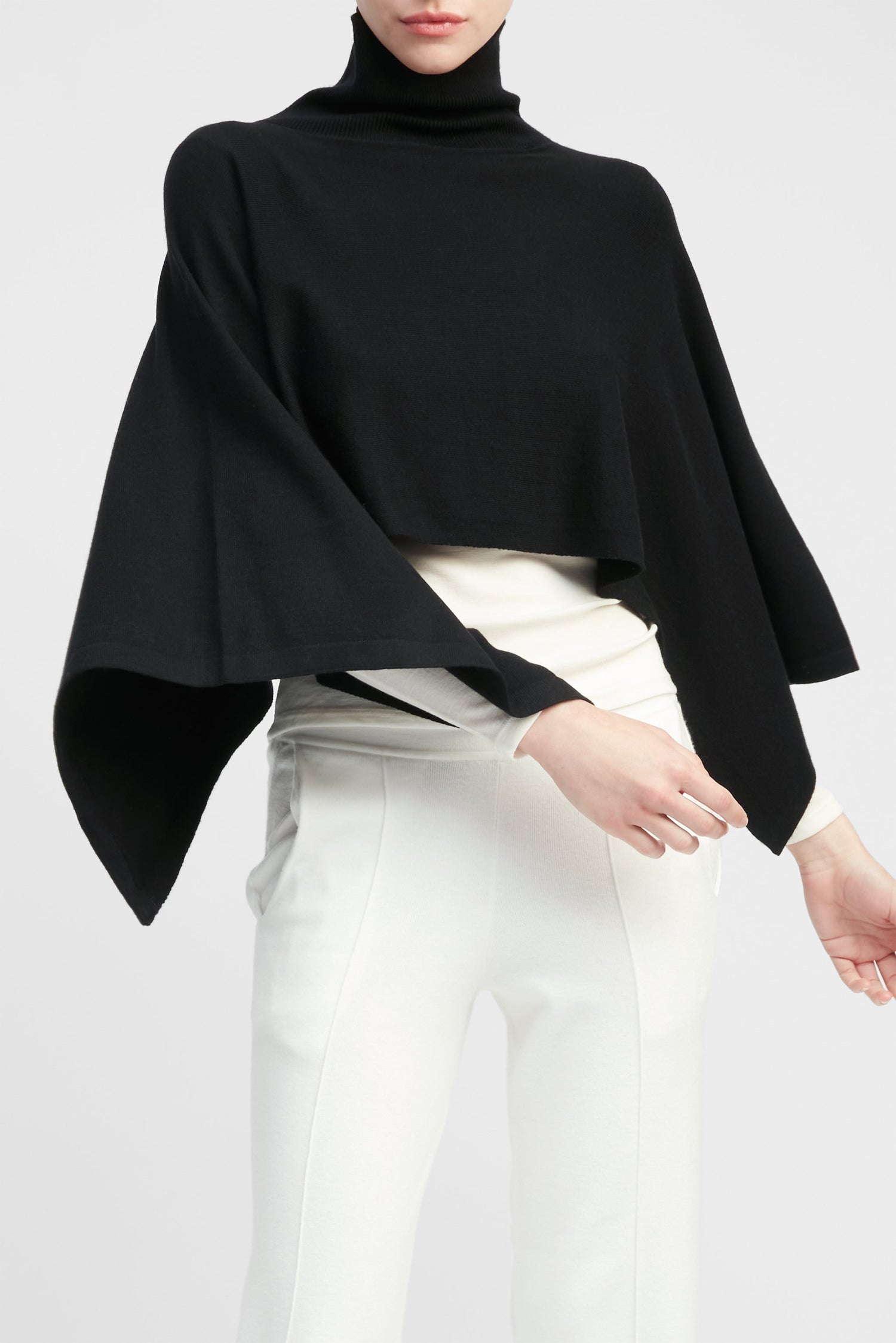 High Neck Cape Top