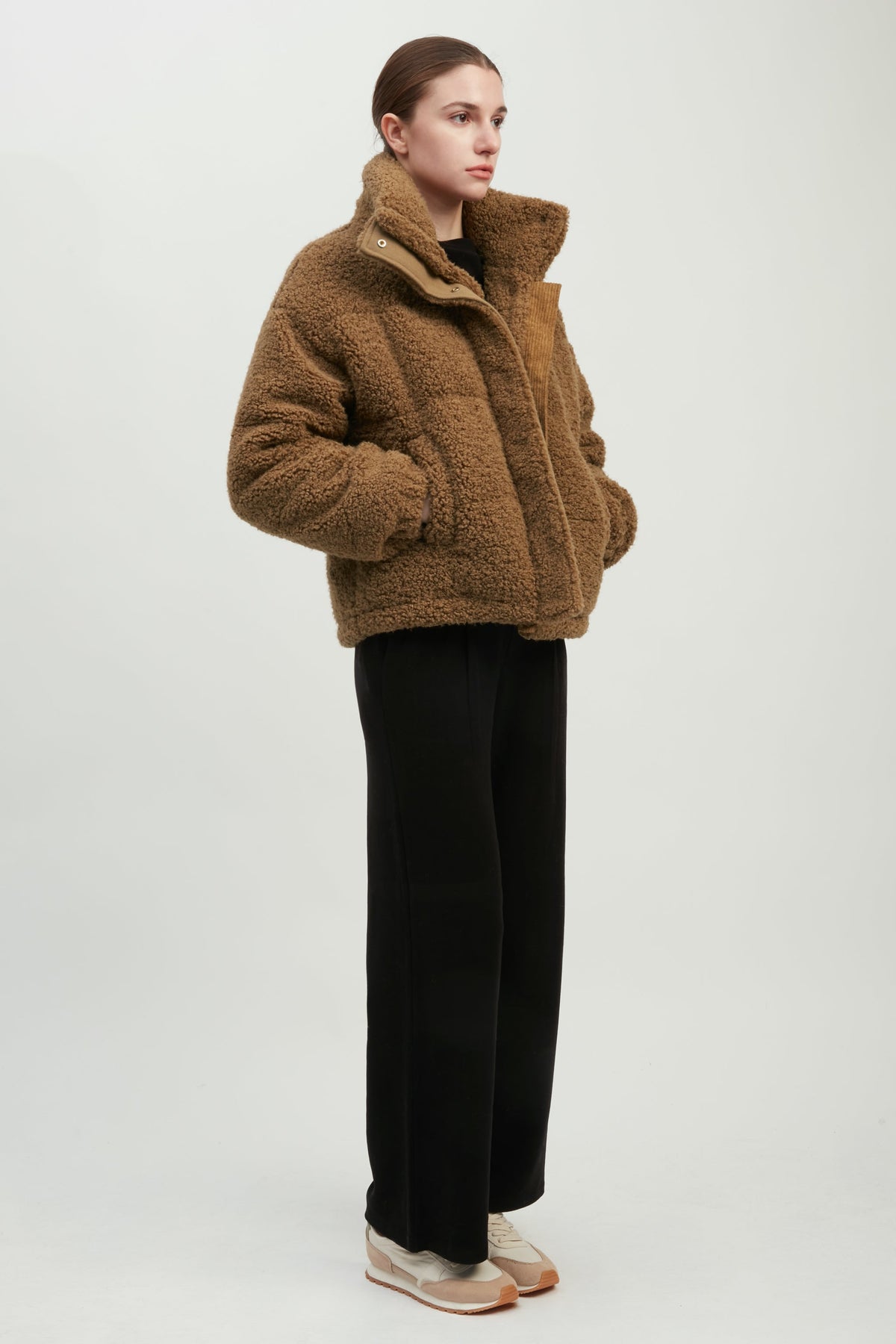 Teddy Bouclé Puffer Jacket